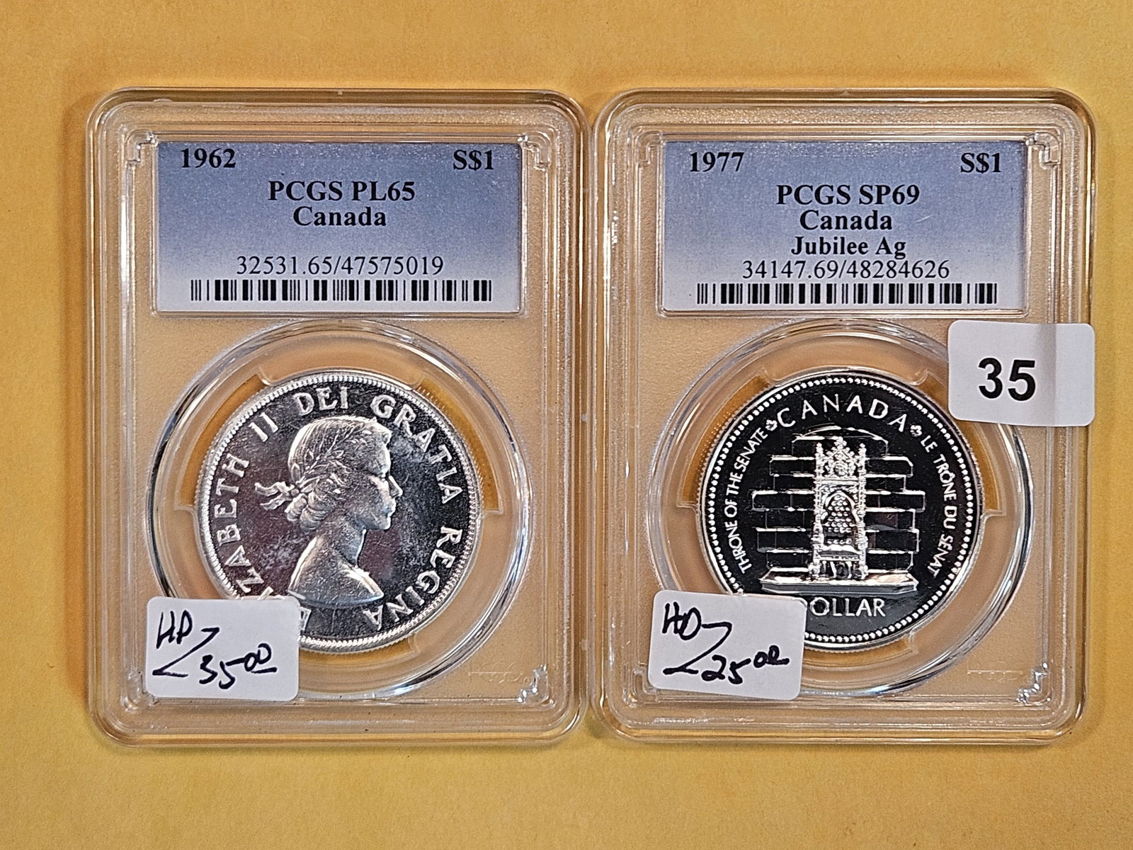 PCGS 1962 and 1977 Canada Silver Dollars (1 of 2)
