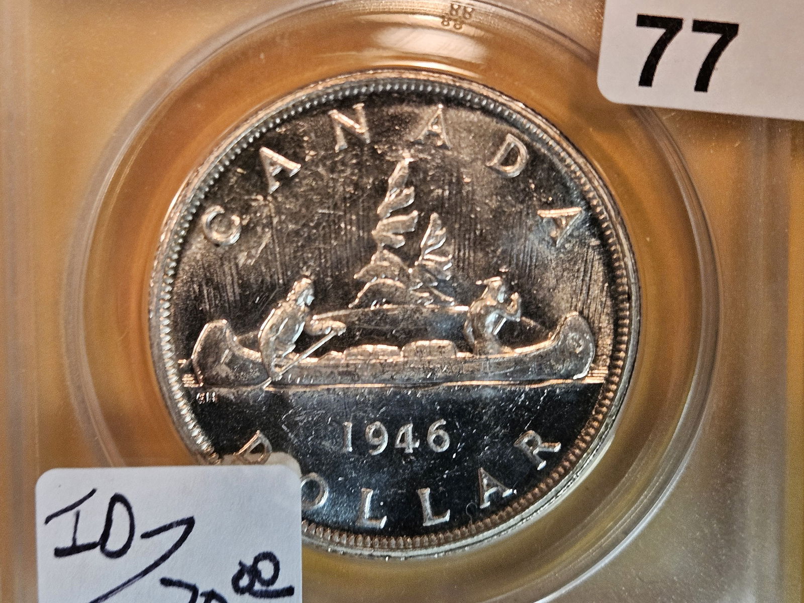 ANACS 1946 Canada silver Dollar in Mint State 61 (1 of 3)