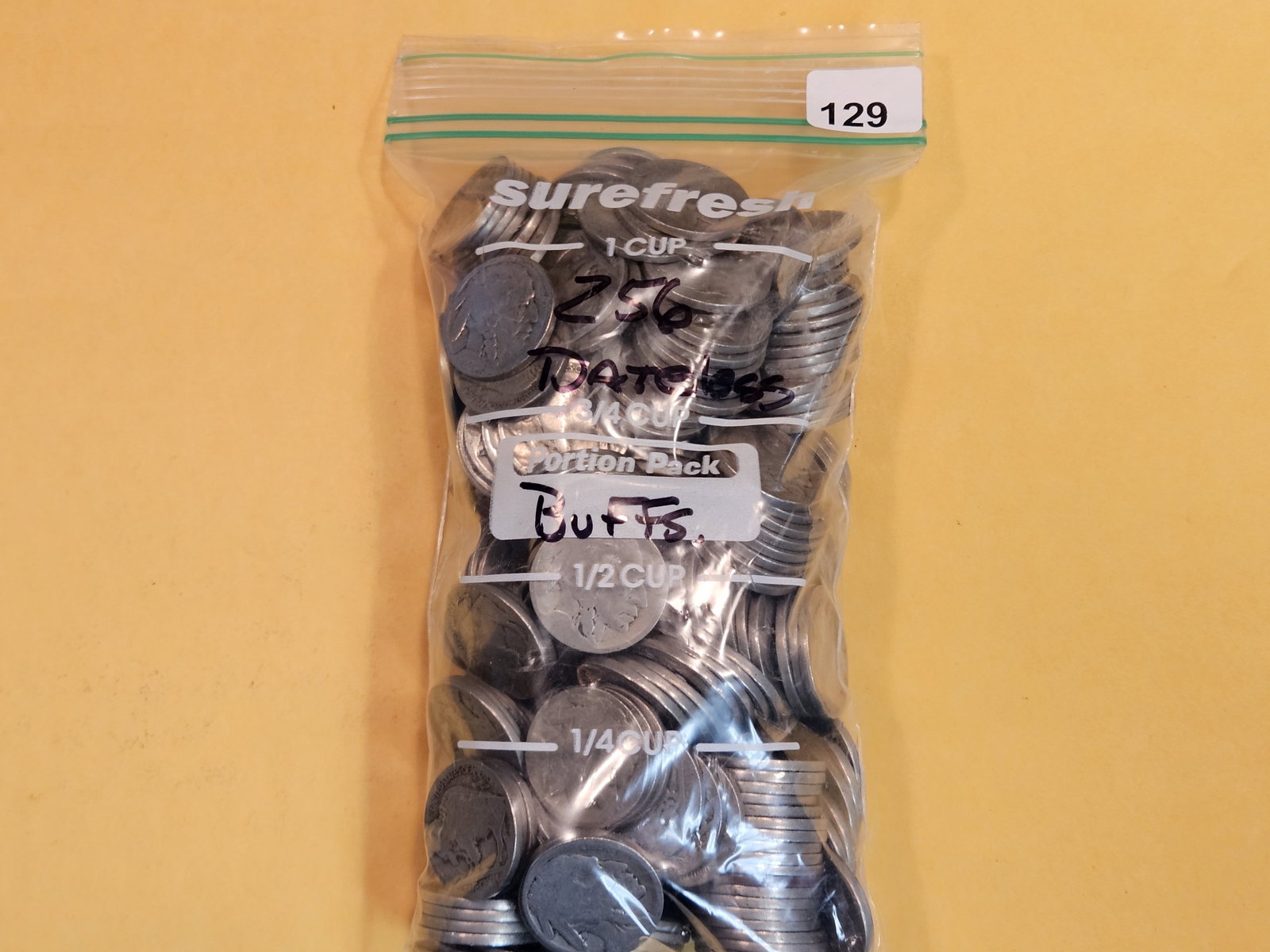 Two Hundred fifty-six Buffalo Nickels: Dateless