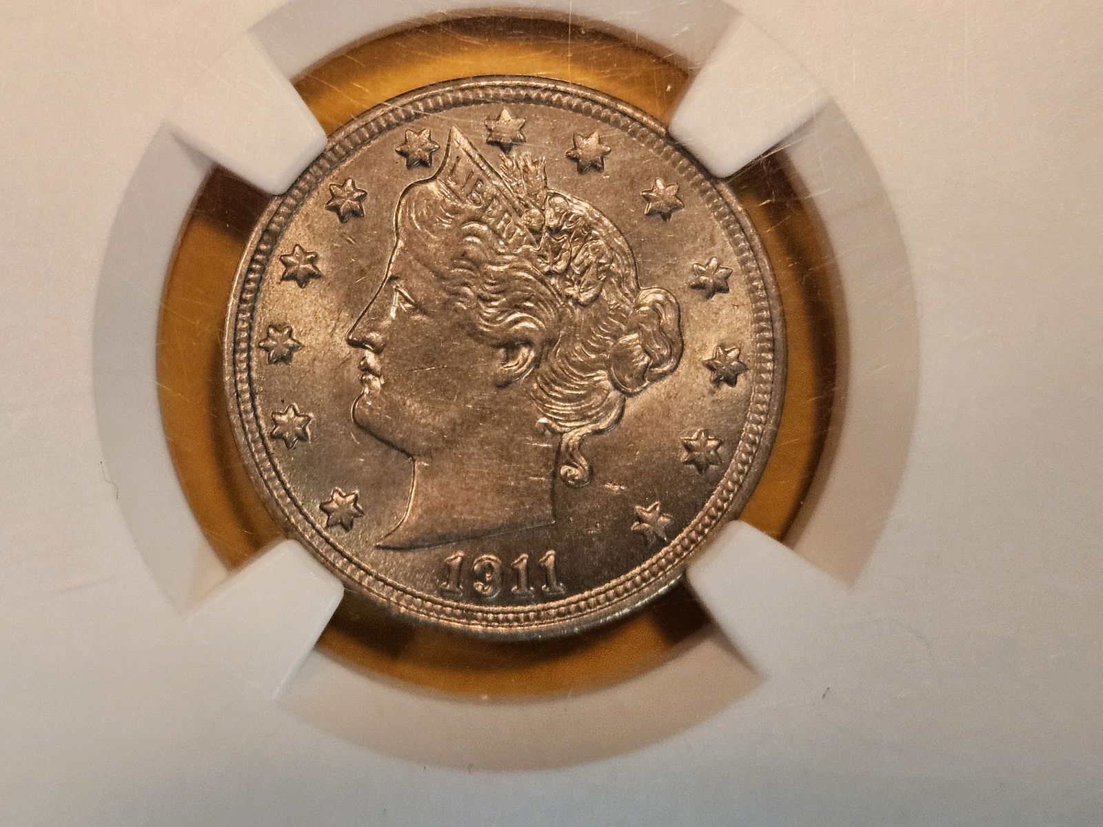 NGC 1911 Liberty "V" Nickel in Mint State 62 (1 of 6)