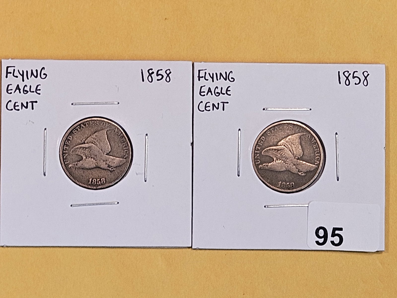 Two 1858 Flying Eagle Cents (1 of 2)