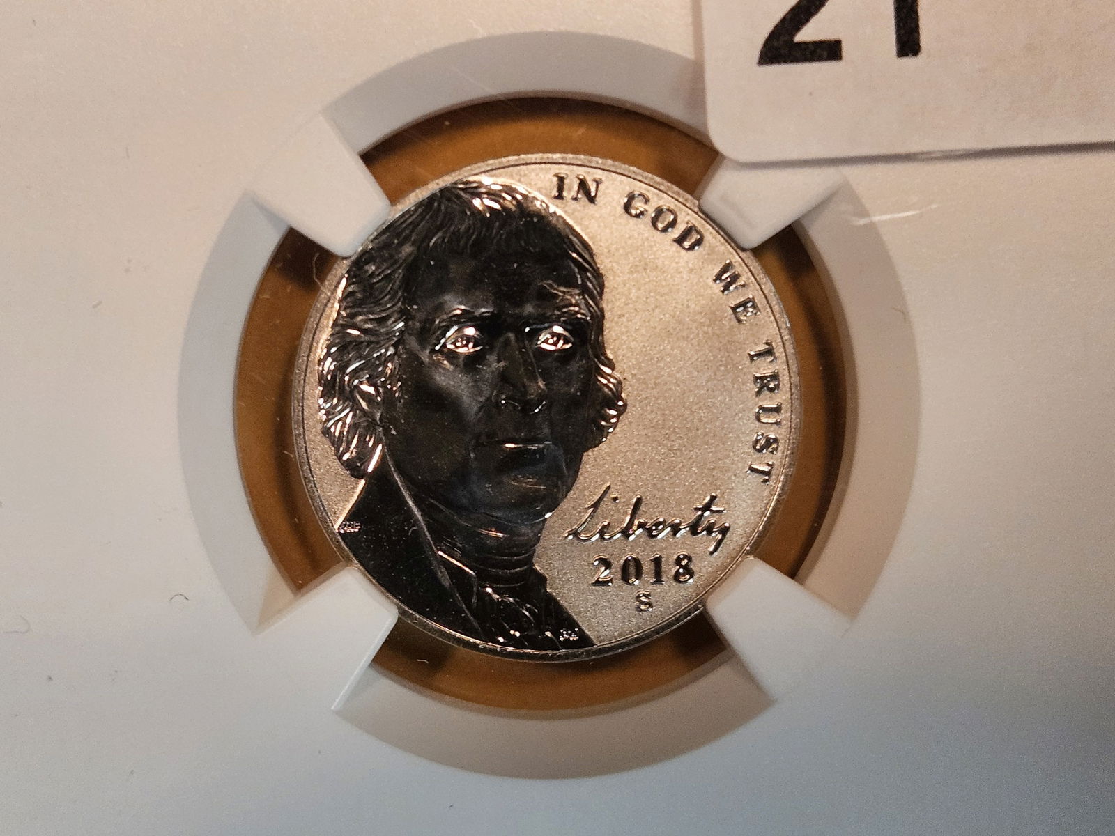 PERFECT! NGC 2018-S Jefferson Nickel in Proof 70 Reverse Proof (1 of 4)