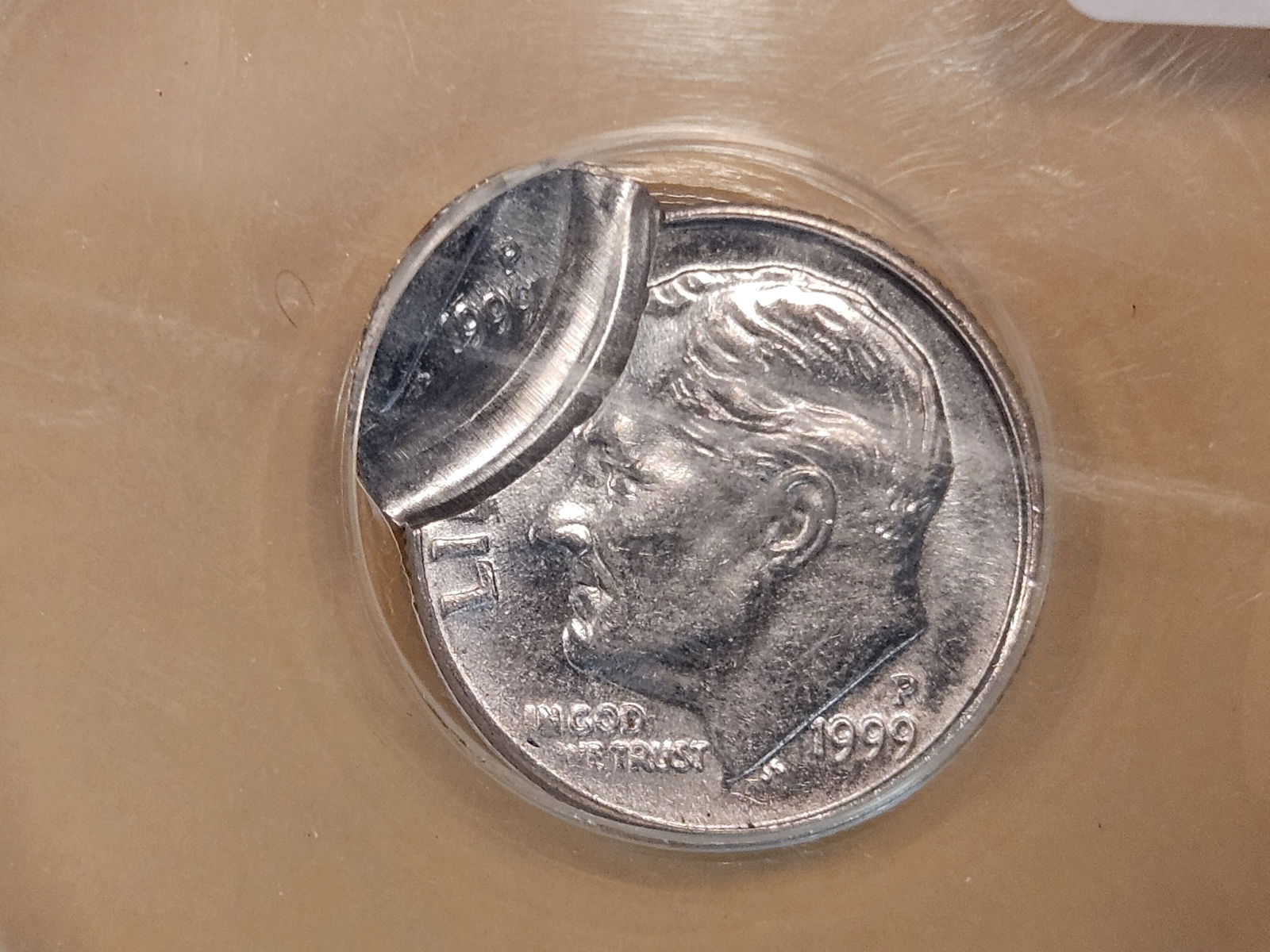 ERROR! ANACS 1999-P Roosevelt Dime in About Uncirculated - 55 (1 of 4)