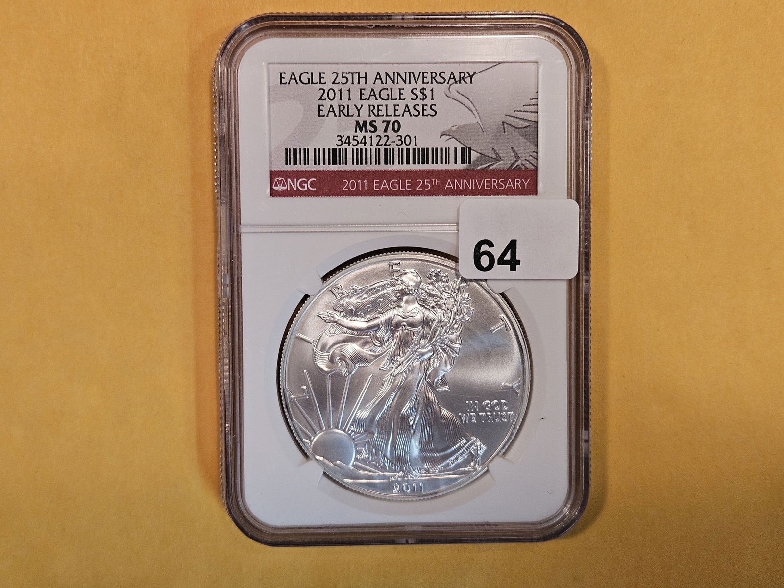 PERFECT! NGC 2011 American Silver Eagle in Mint State 70 (1 of 2)