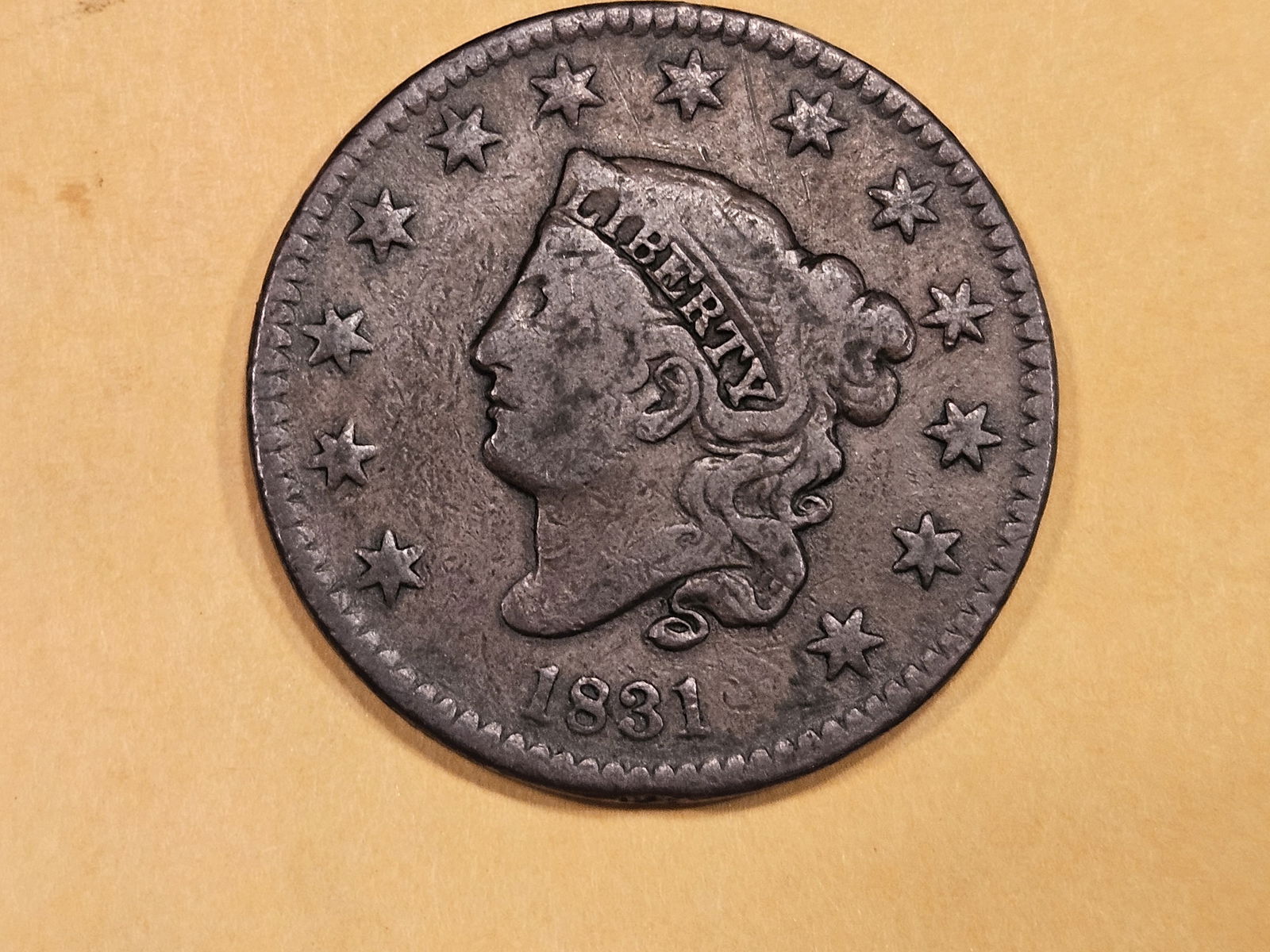 1831 Coronet Head Large Cent in Very Good - 10 (1 of 3)