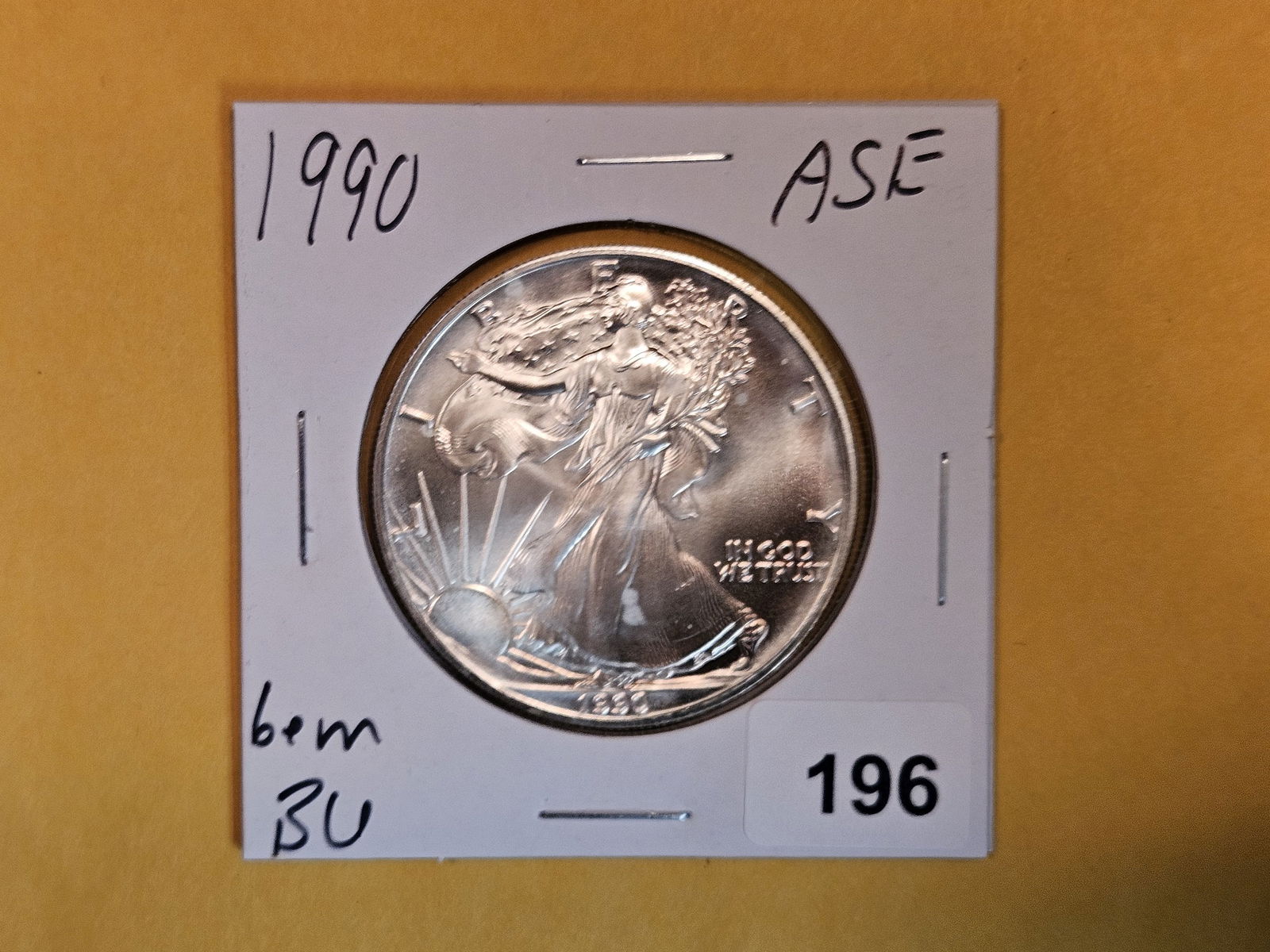 GEM Brilliant Uncirculated 1990 American Silver Eagle (1 of 2)