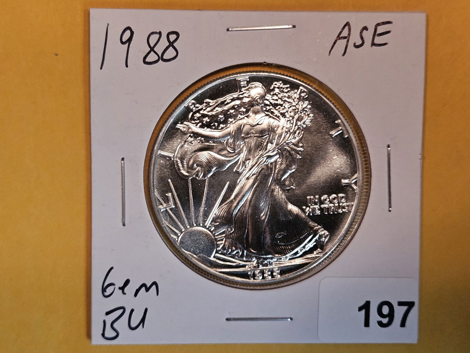 GEM Brilliant Uncirculated 1988 American Silver Eagle (1 of 2)