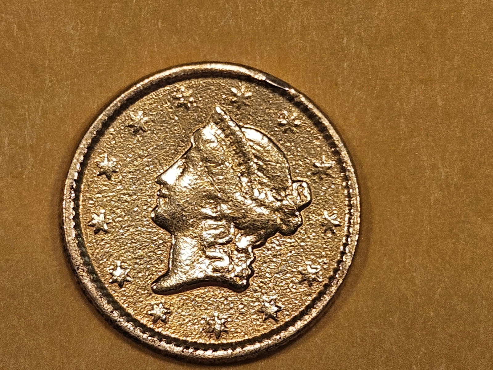 GOLD! 1851 Type 1 Gold Dollar (1 of 3)