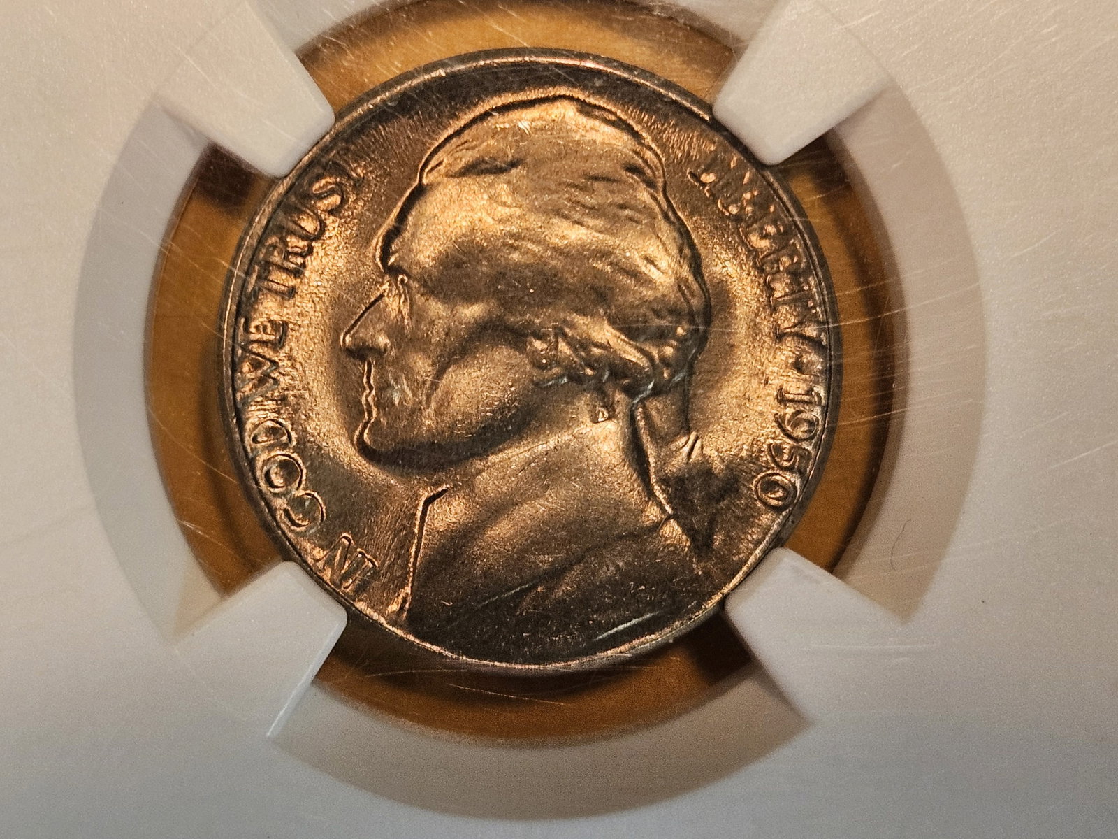 * KEY DATE * NGC 1950-D Jefferson Nickel in Mint State 66: GEM!