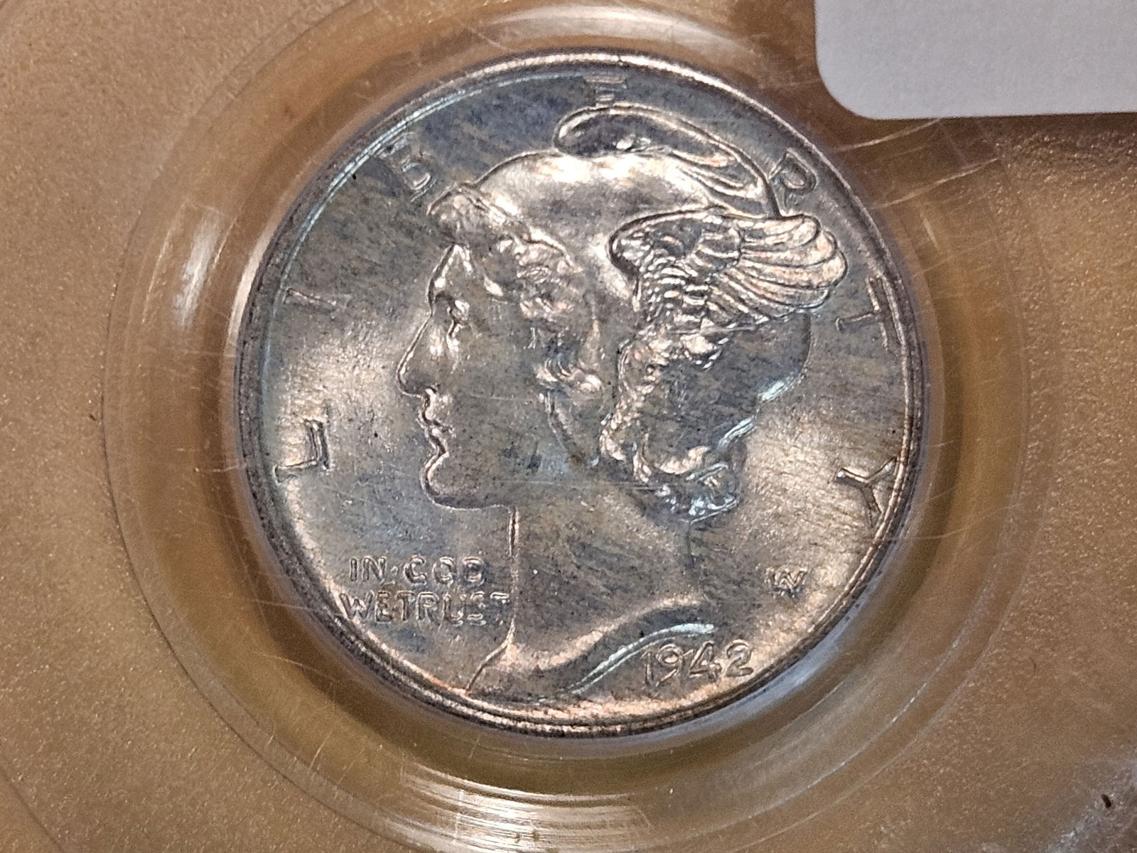 GEM! PCGS 1942 Mercury Dime in Mint State 66 FB (1 of 4)