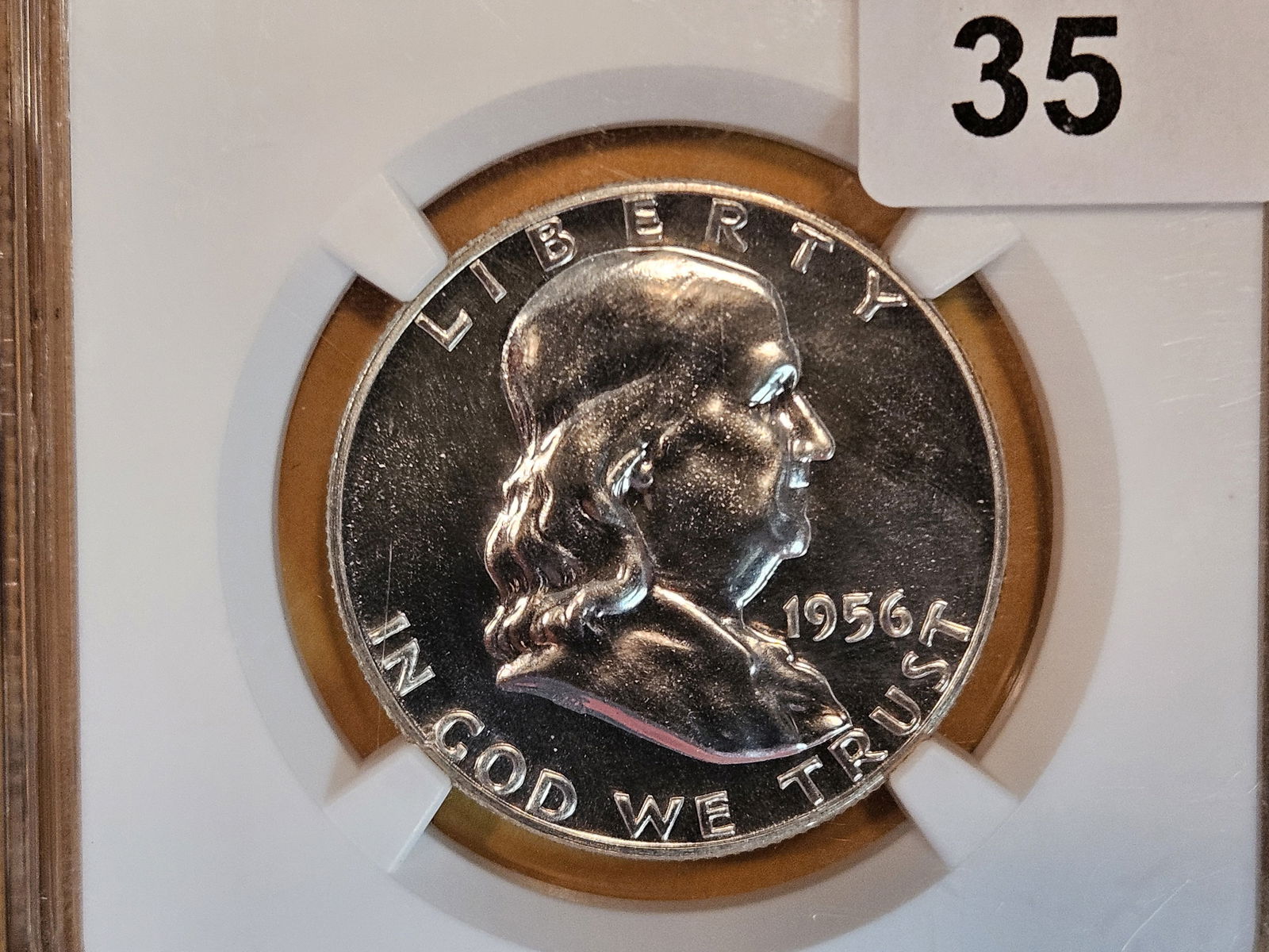 Superb GEM! NGC 1956 Franklin Silver Half Dollar in Proof 68 (1 of 3)