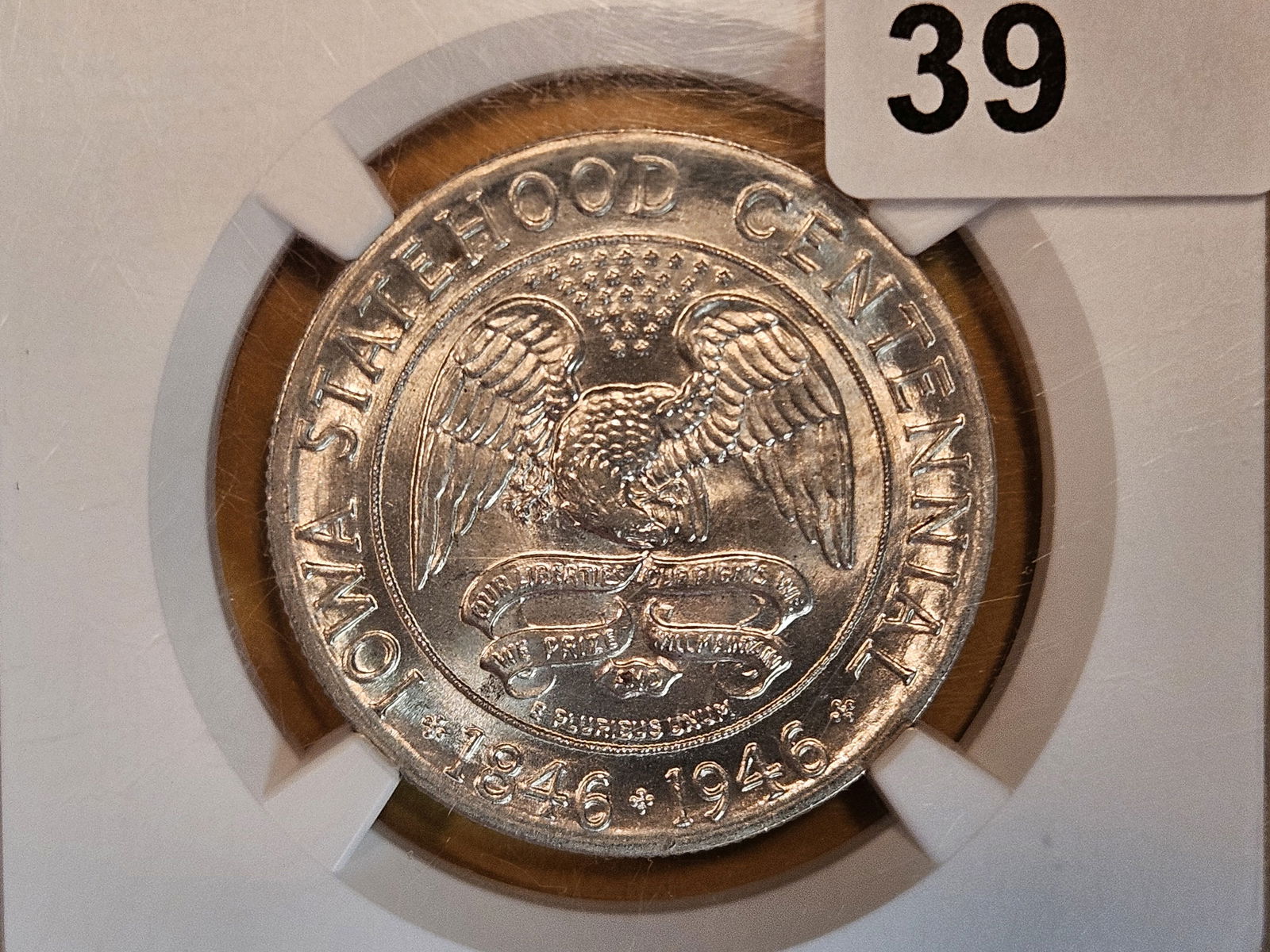 GEM! NGC 1946 Commemorative Silver Half Dollar in Mint State 65 (1 of 4)