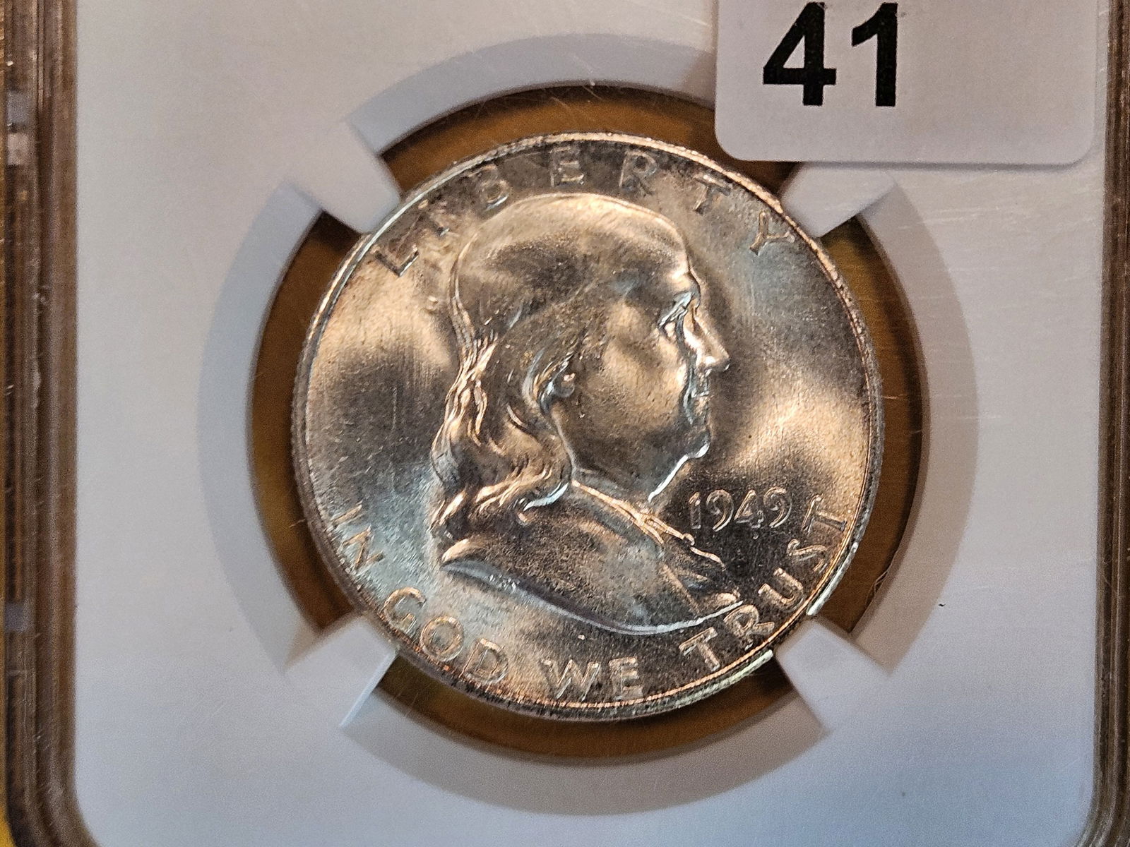 GEM! NGC 1949-S Franklin Half Dollar (1 of 4)