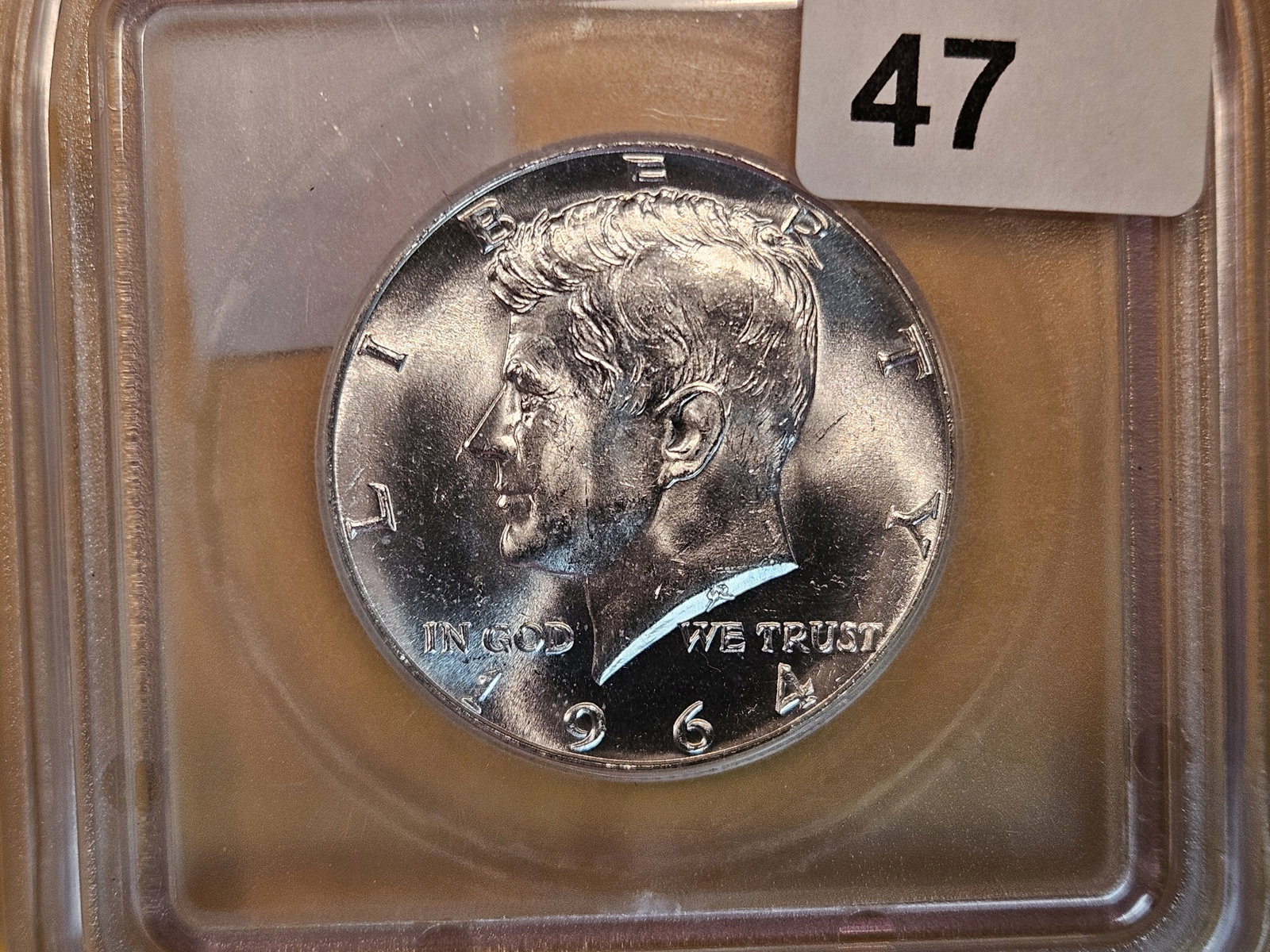 GEM! ICG 1964 Kennedy silver half dollar in Mint State 66: First Year issue