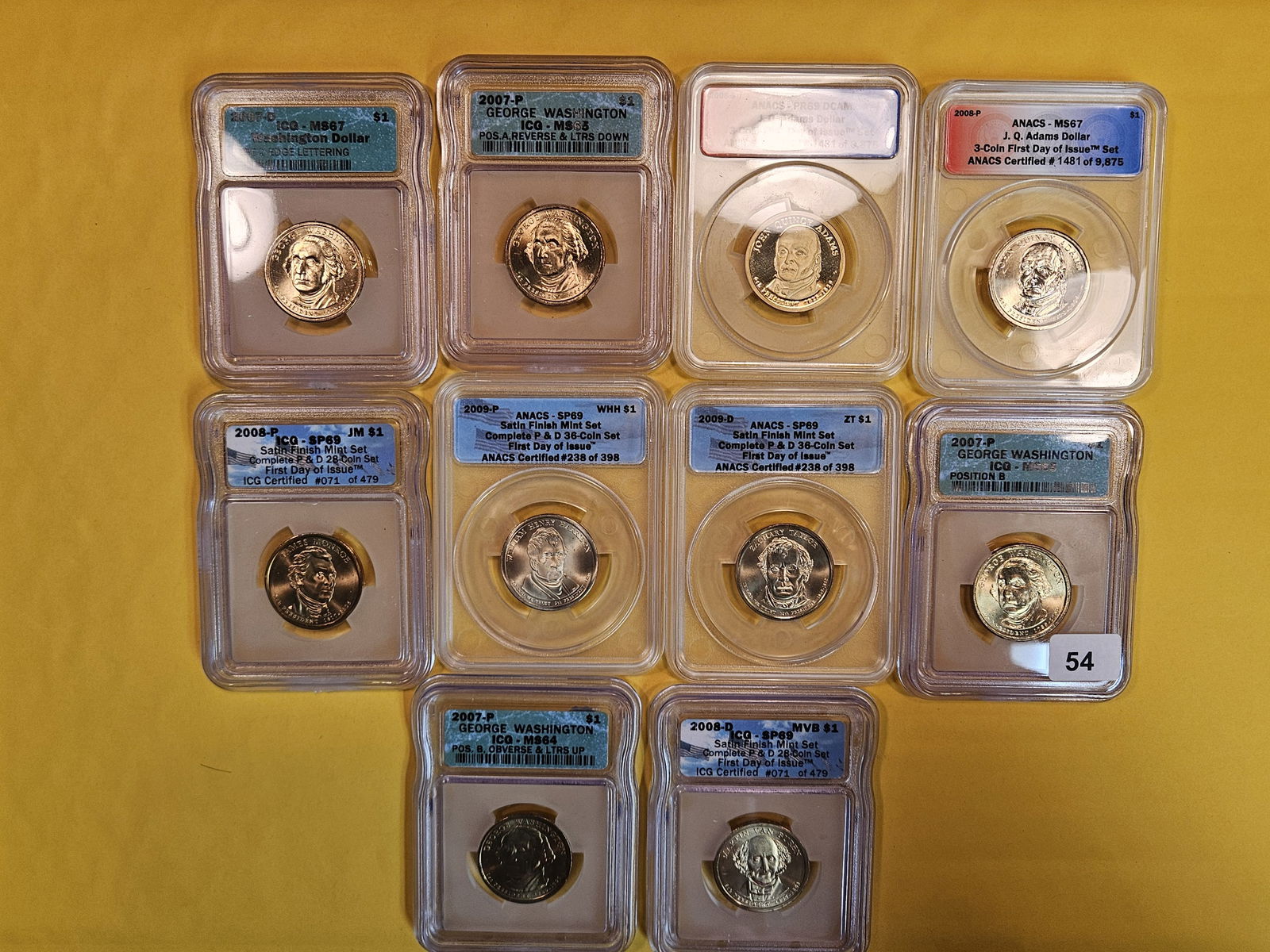 Ten ICG and ANACS-graded Brilliant Uncirculated or Proof Sacagawea Dollars (1 of 6)