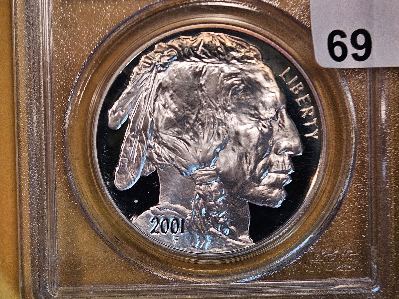 PCGS 2001-D Buffalo Silver Dollar in Proof 69 Deep Cameo (1 of 5)