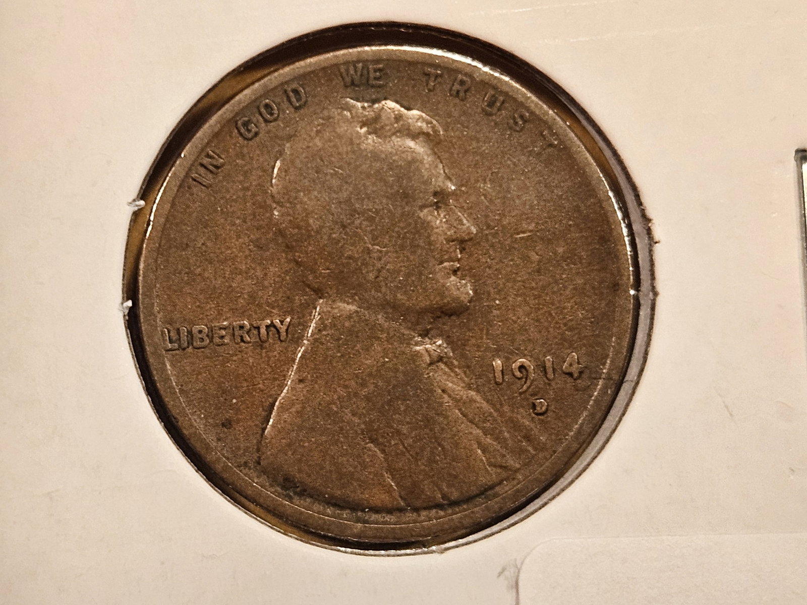* KEY DATE * 1914-D Wheat cent in Good plus: Solid, early key!