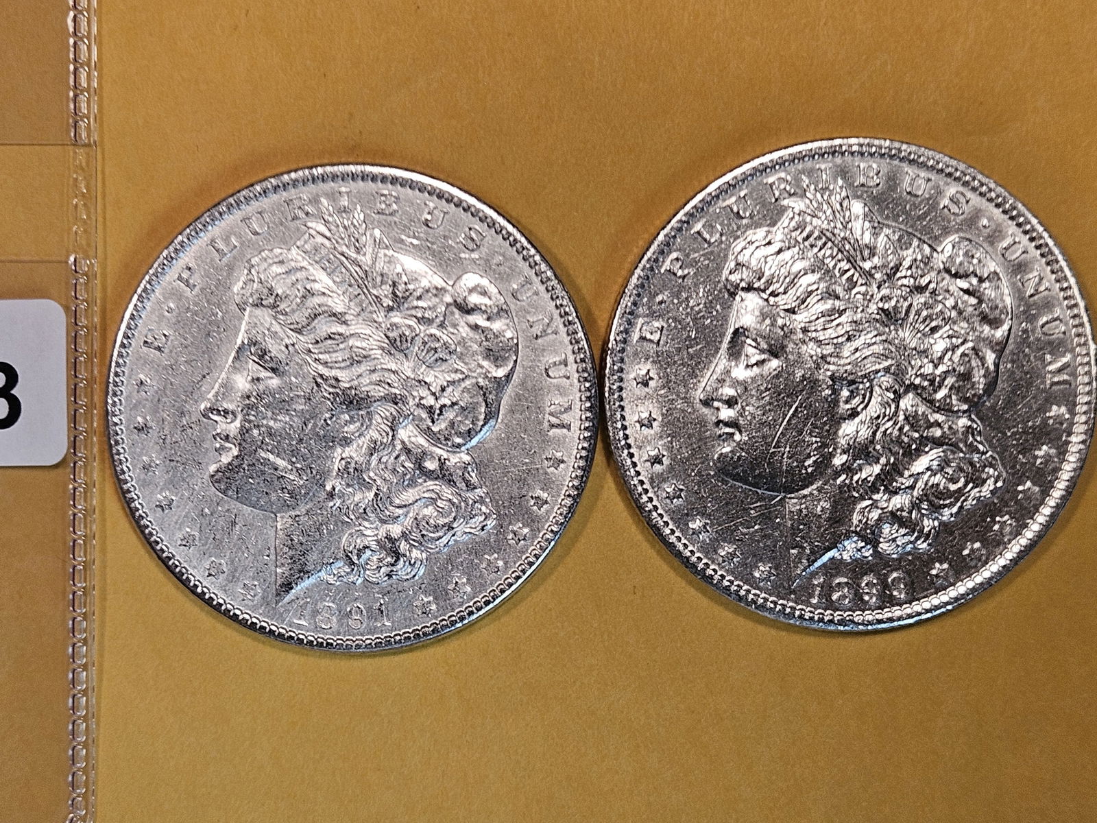 Two Morgan silver Dollars in Brilliant About Uncirculated plus - details (1 of 3)