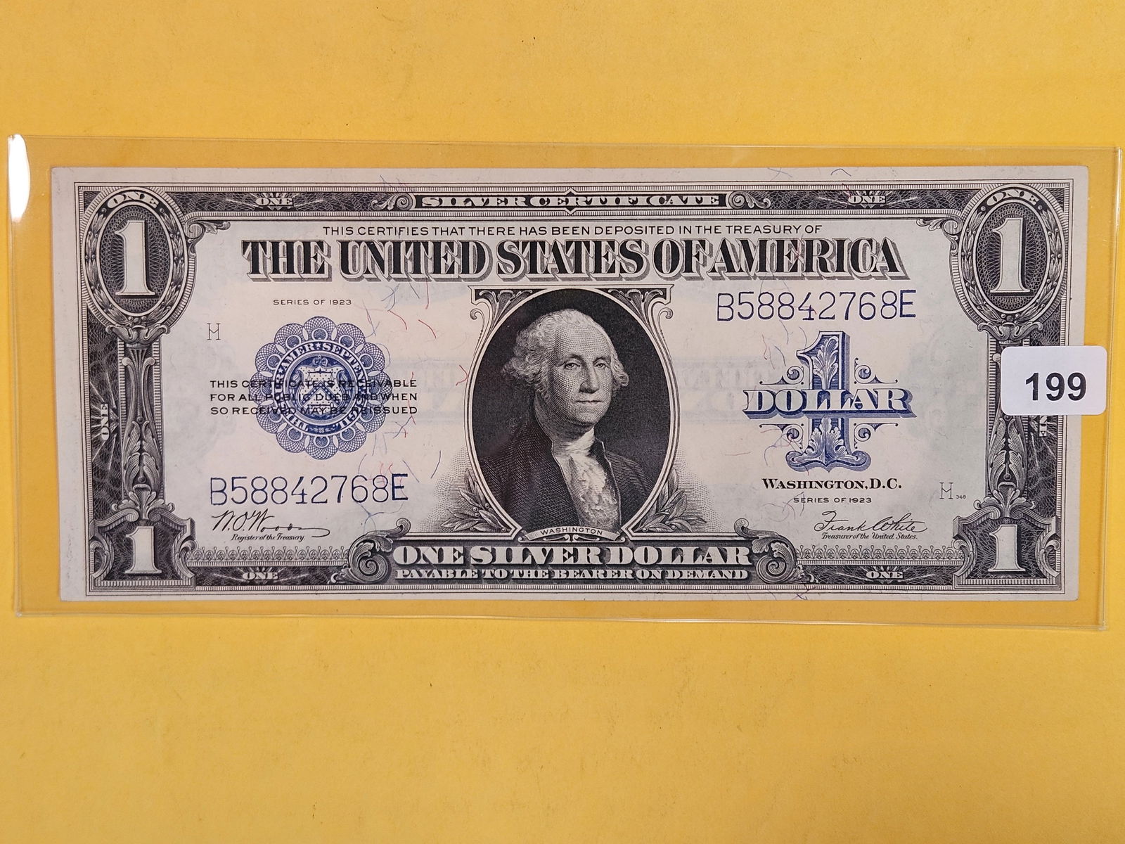 * Choice Crisp Uncirculated Series of 1923 Large Size One Dollar Silver Certificate (1 of 2)