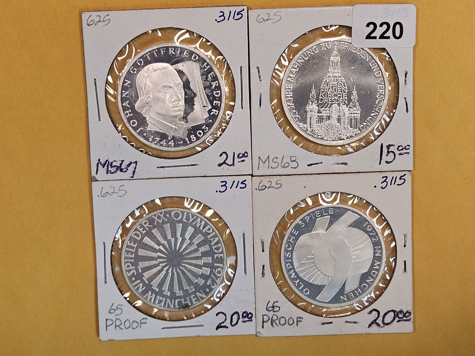 Four mixed Silver German Commemorative Coins (1 of 2)