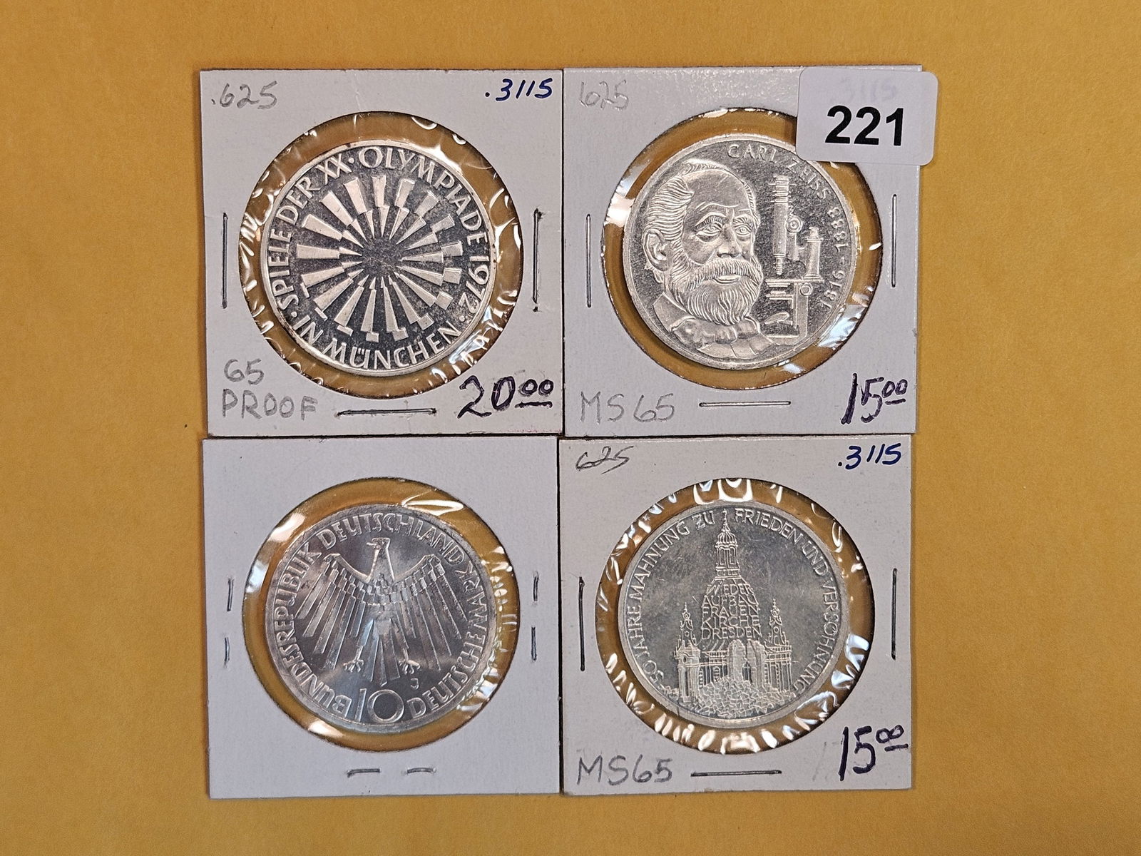 Four mixed Silver German Commemorative Coins (1 of 2)