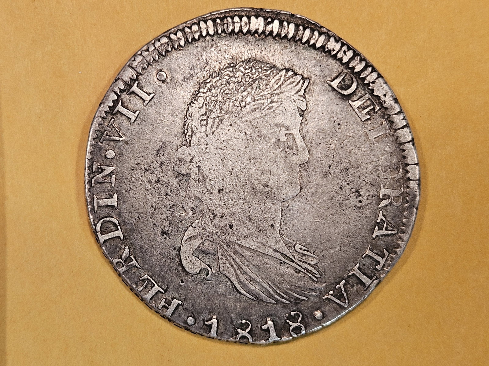 1818 Mexico Zs silver 8 reals AG: War Of Independence ZACATECAS 8 Reales KM# 111.5