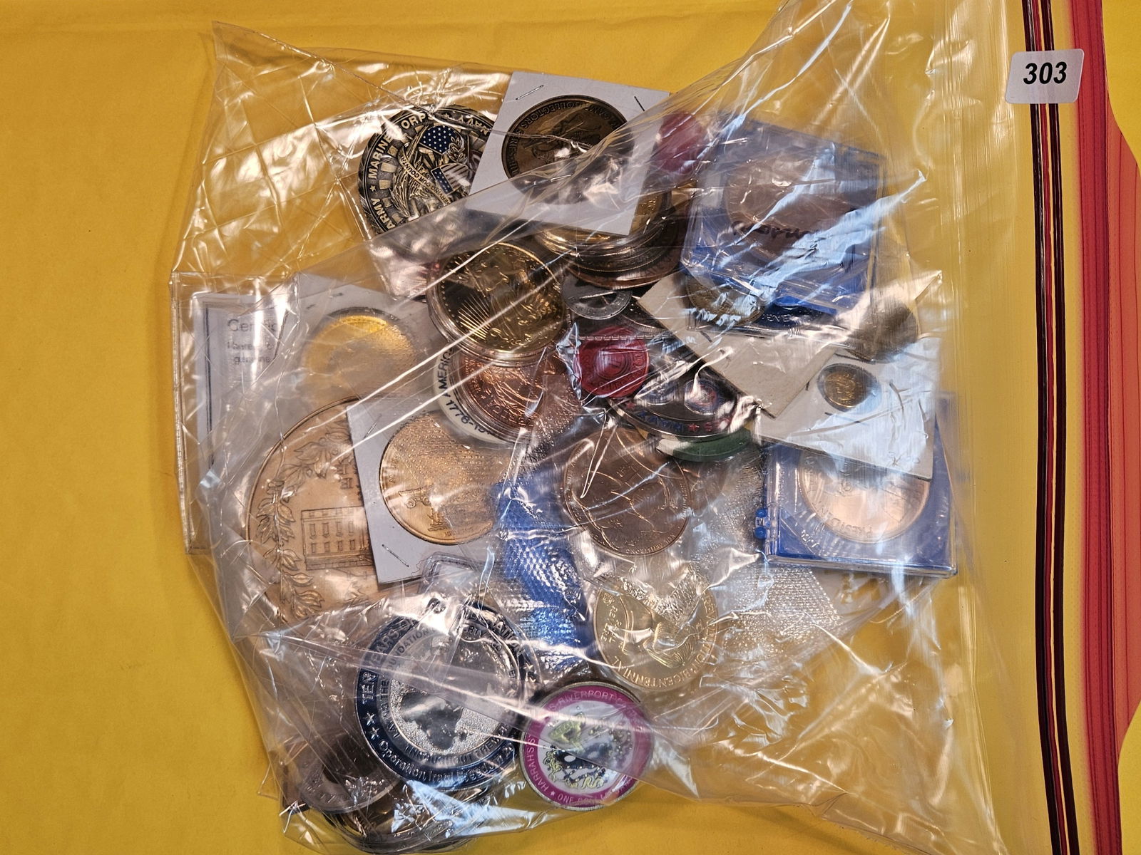EXONUMIA!: Over 3 pounds of mixed tokens, medals and more