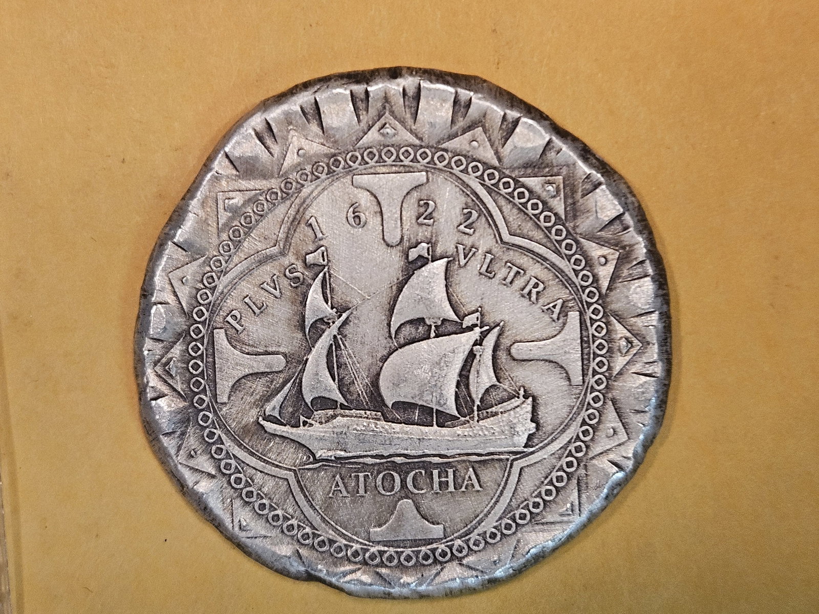 One Troy ounce .999 fine silver art round: Atocha