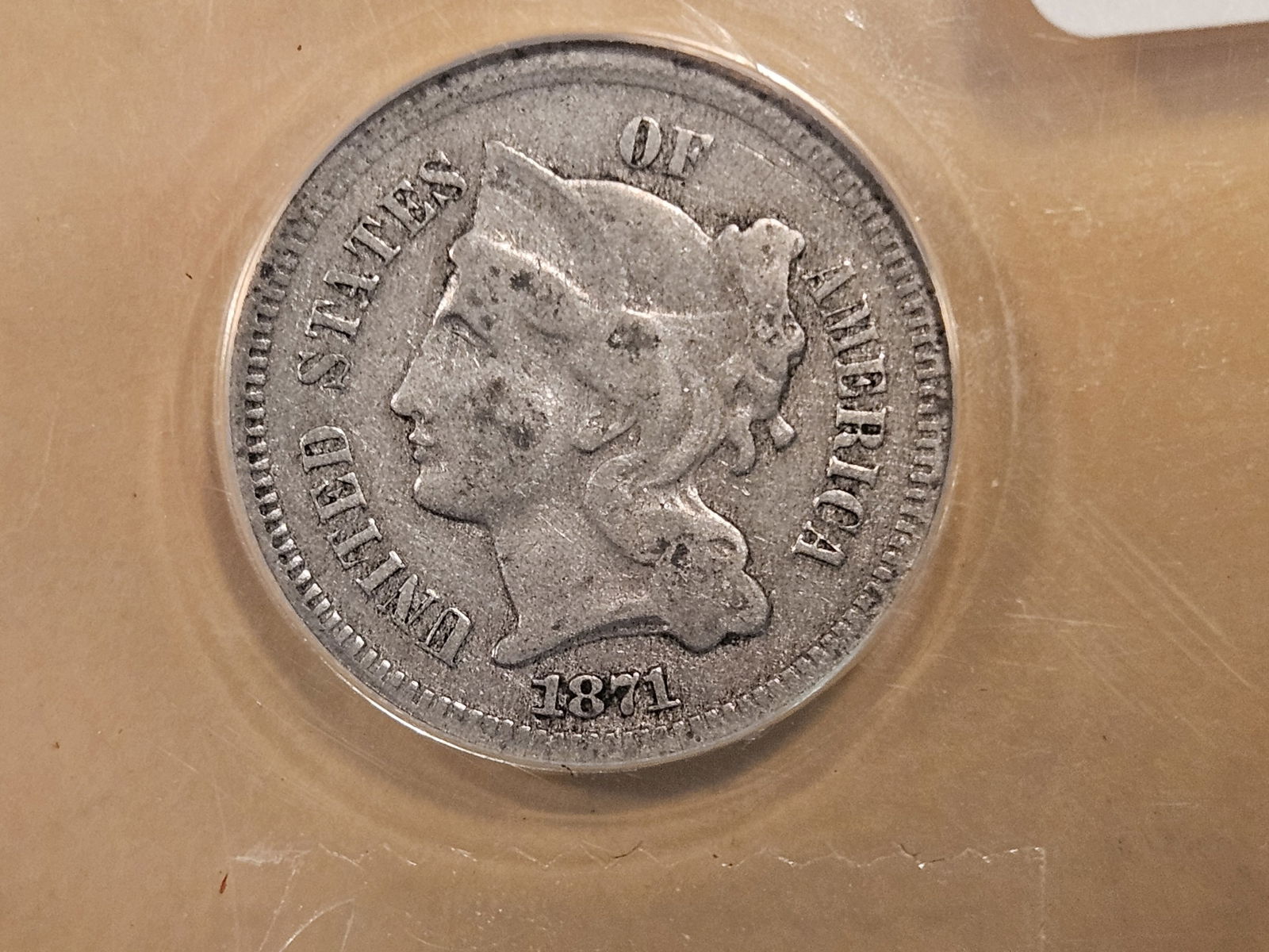 ANACS 1871 Three Cent Nickel (1 of 4)
