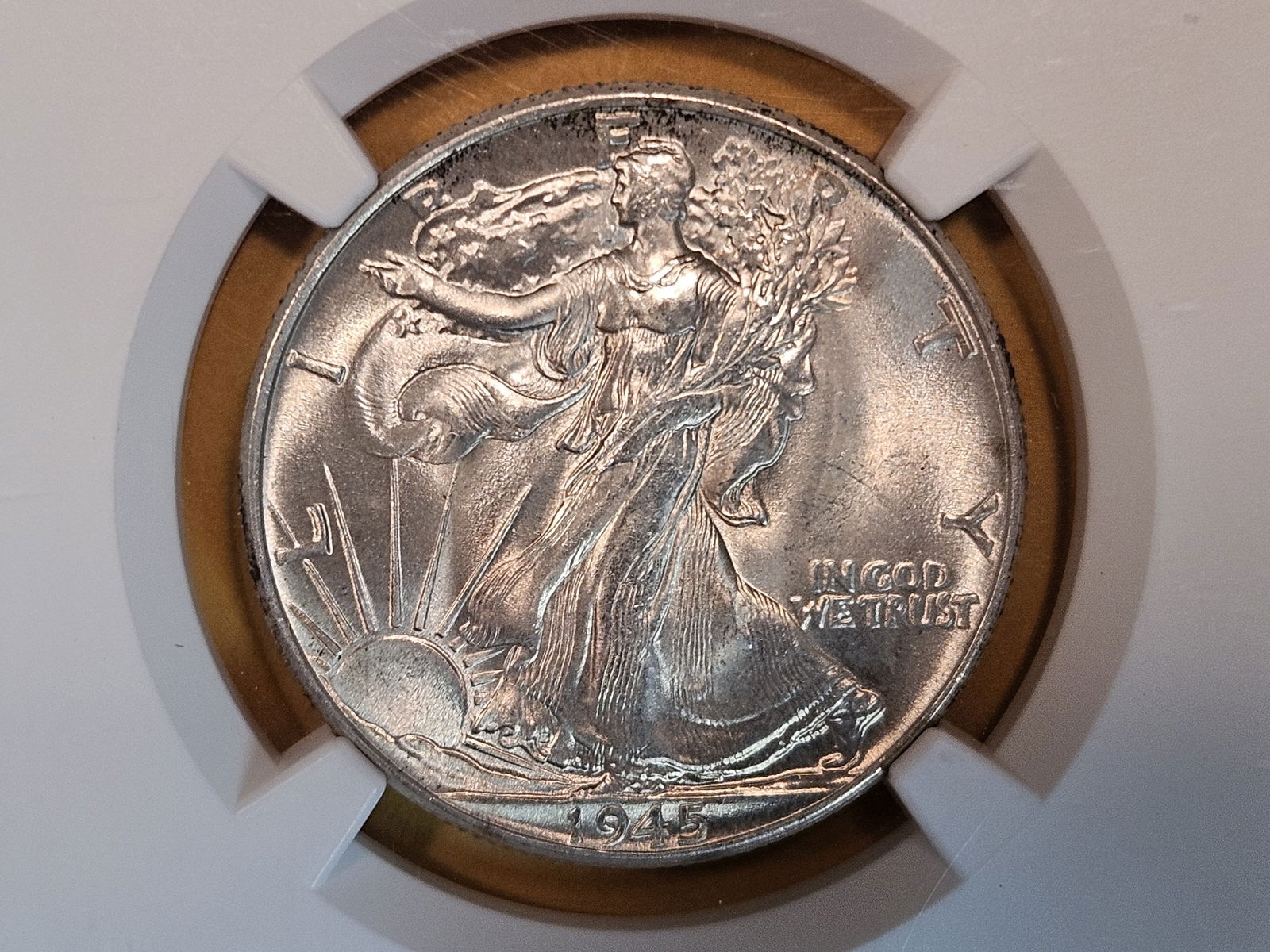 GEM! NGC 1945 Walking Liberty Half Dollar in Mint State 65 (1 of 4)
