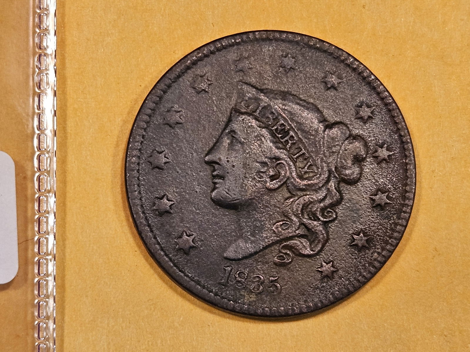 1835 Coronet Head Large cent in Extra Fine - details (1 of 5)
