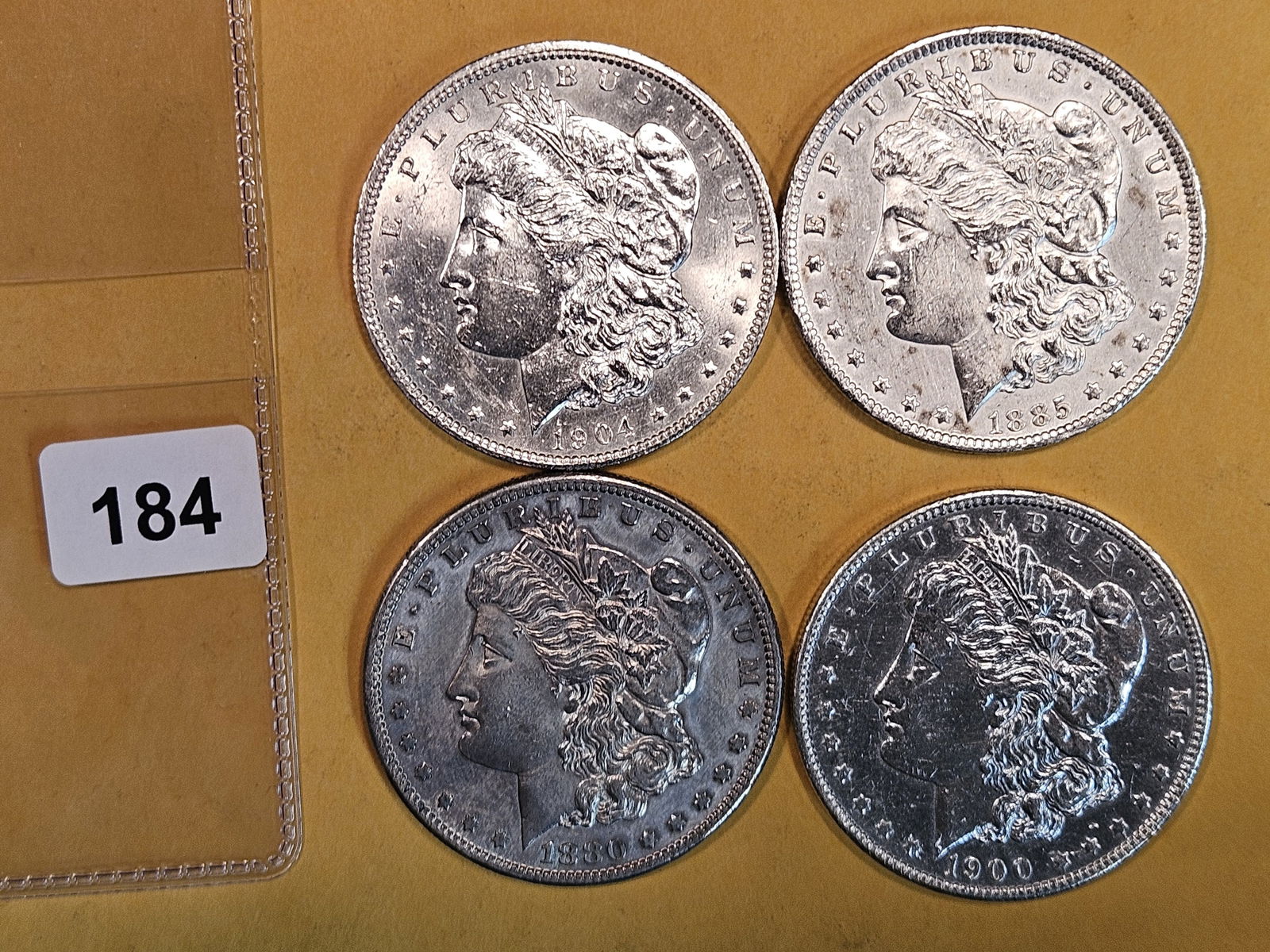 Four Brilliant About Uncirculated Plus Morgan Silver Dollars (1 of 3)
