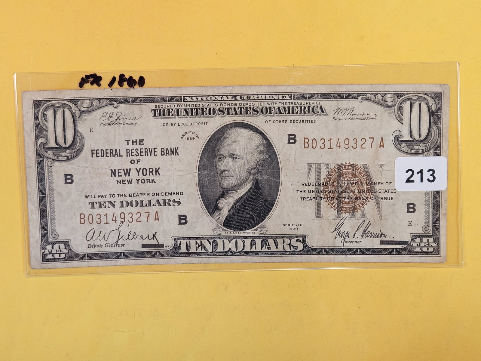 Series of 1929 Ten Dollar National Currency in Very Fine: FR 1860. New York