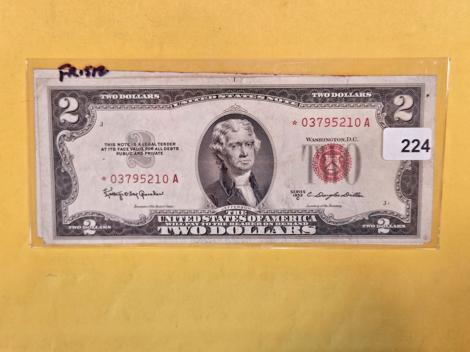 Two Series of 1953 Two Dollar US Red Seal Notes (1 of 2)