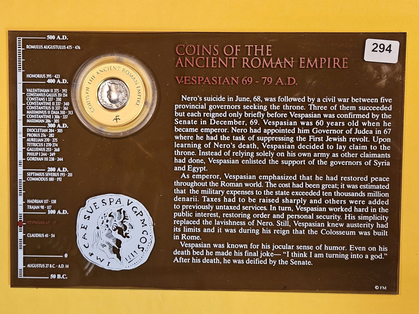 ANCIENT! Vespasian 69 - 79 AD (1 of 4)