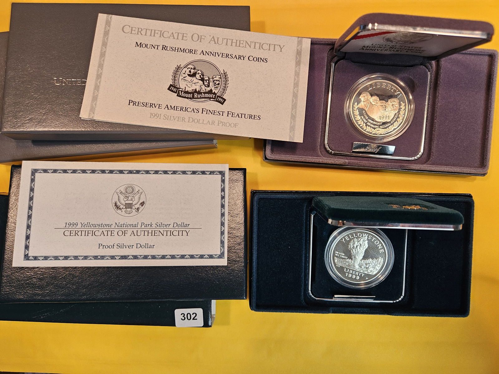 Two GEM Proof Deep Cameo Commemorative Silver Dollars (1 of 3)