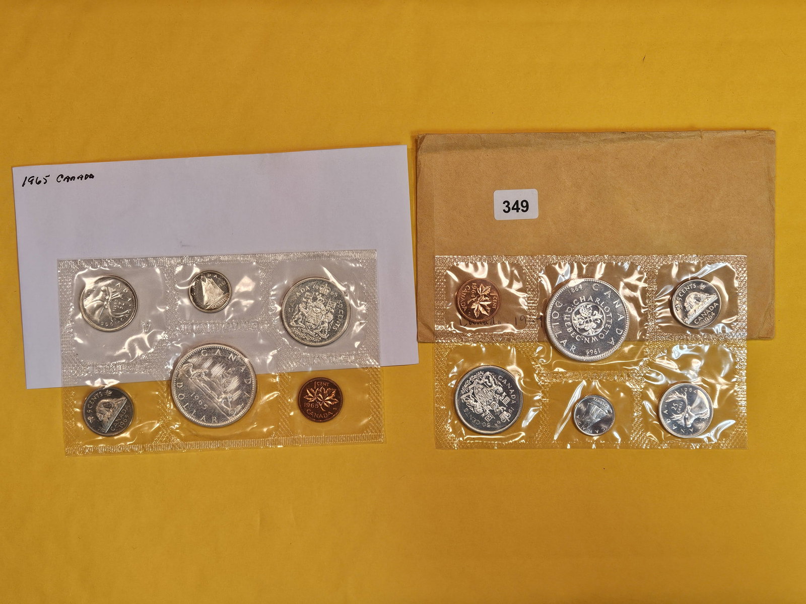 1964 and 1965 Canada Silver Prooflike coin sets (1 of 3)