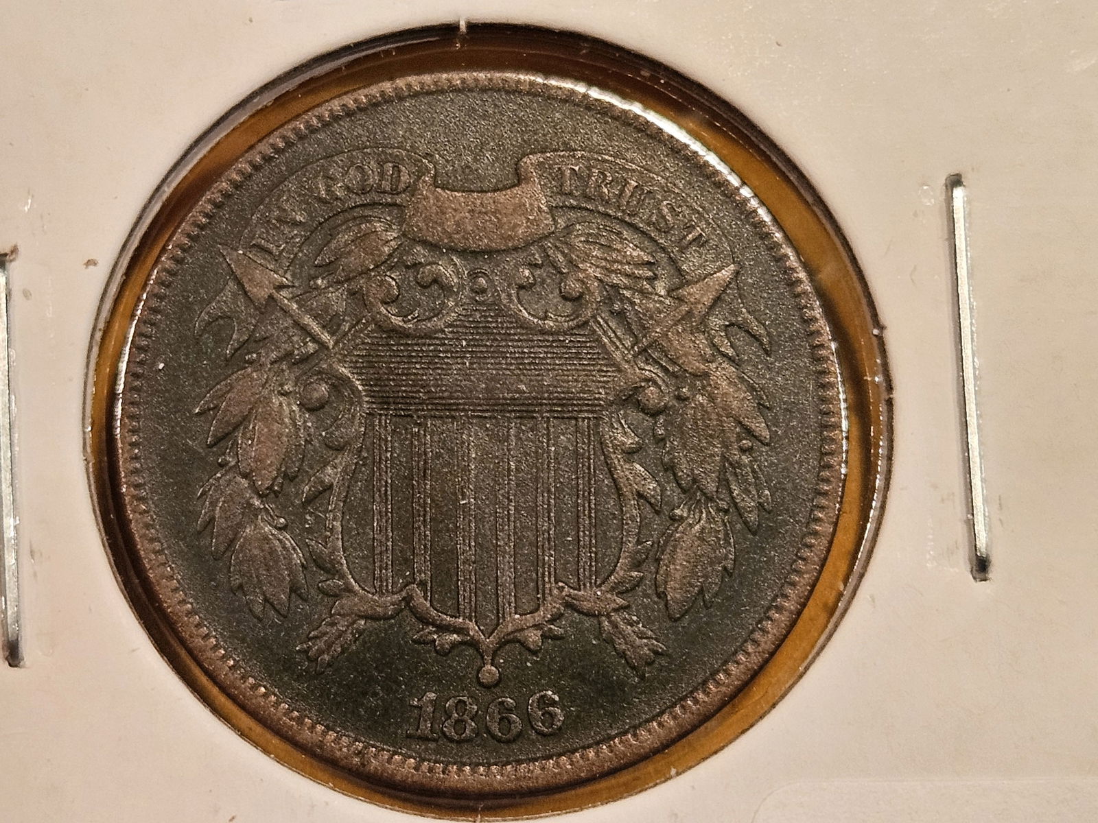 1866 Two Cent piece in Extra Fine plus (1 of 5)