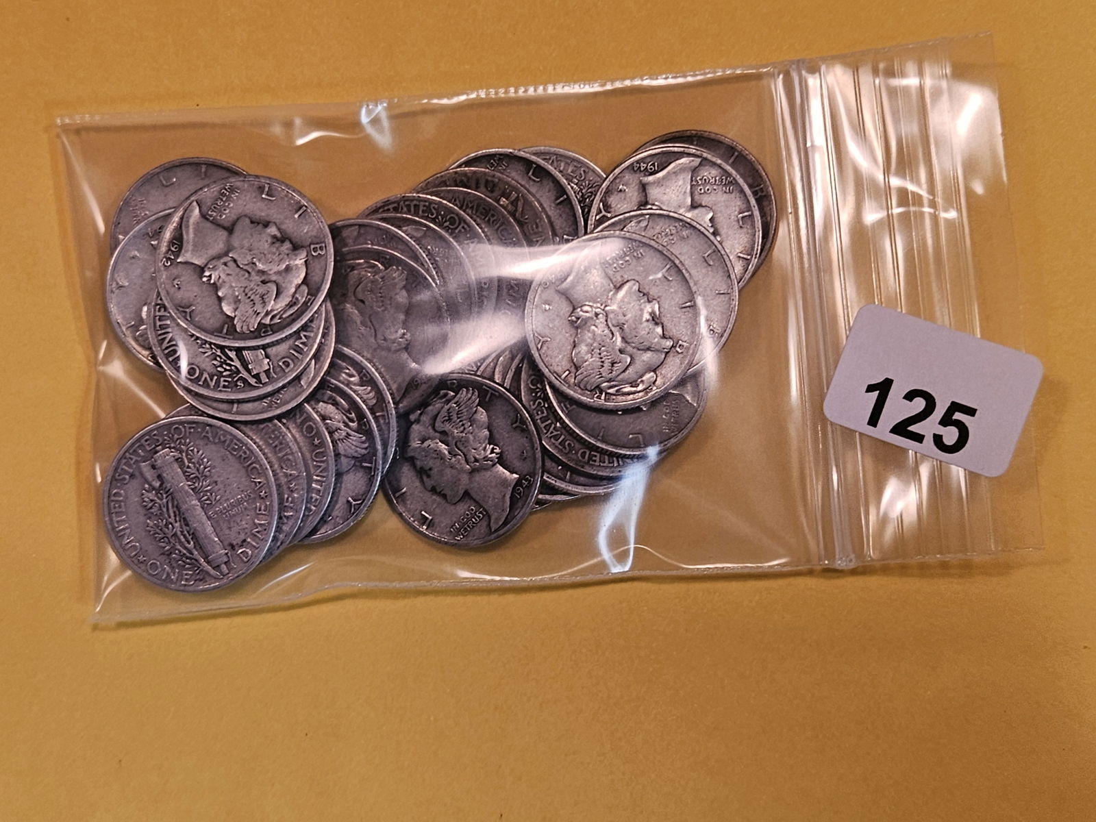 Thirty mixed silver Mercury Dimes (1 of 2)