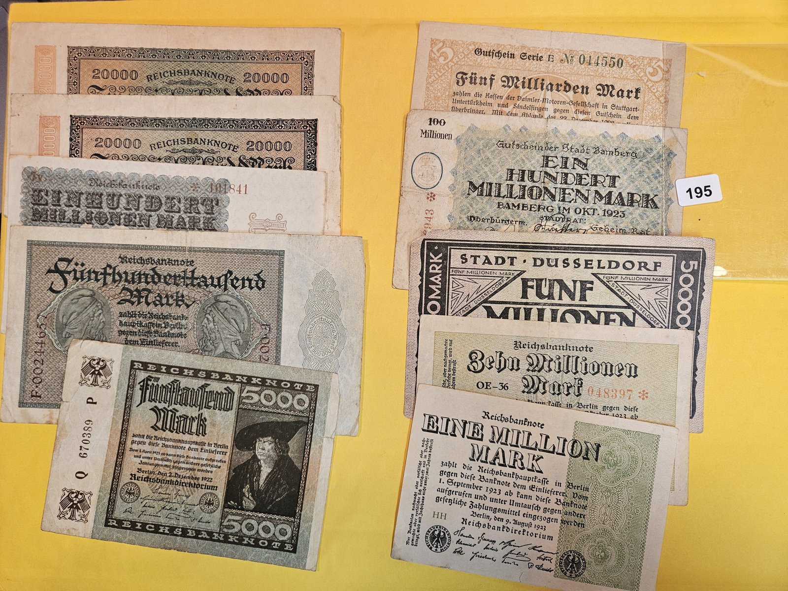 Ten more mixed German reichsbanknotes (1 of 2)