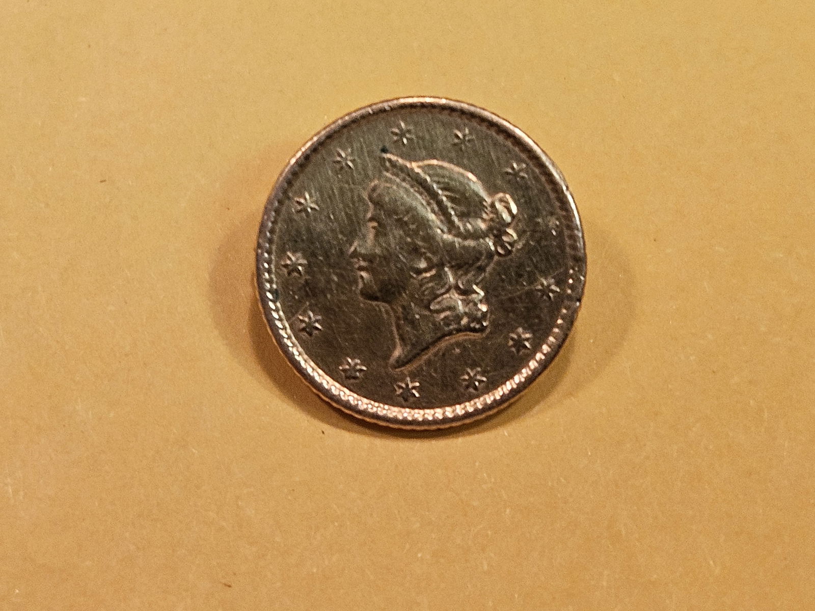 GOLD! 1853 Gold One Dollar (1 of 6)