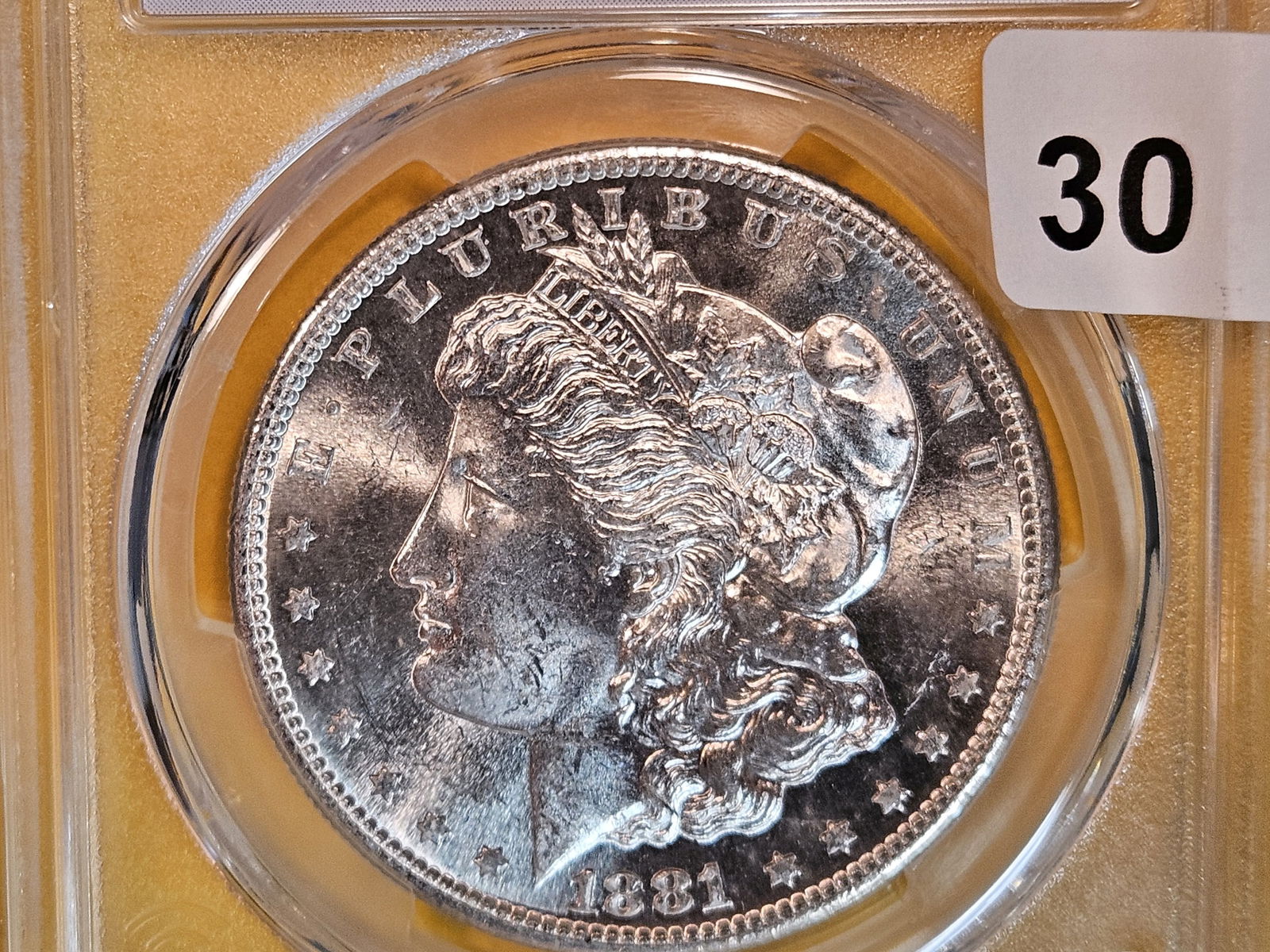 PCGS 1881-S Morgan Dollar in Mint State 63 (1 of 3)