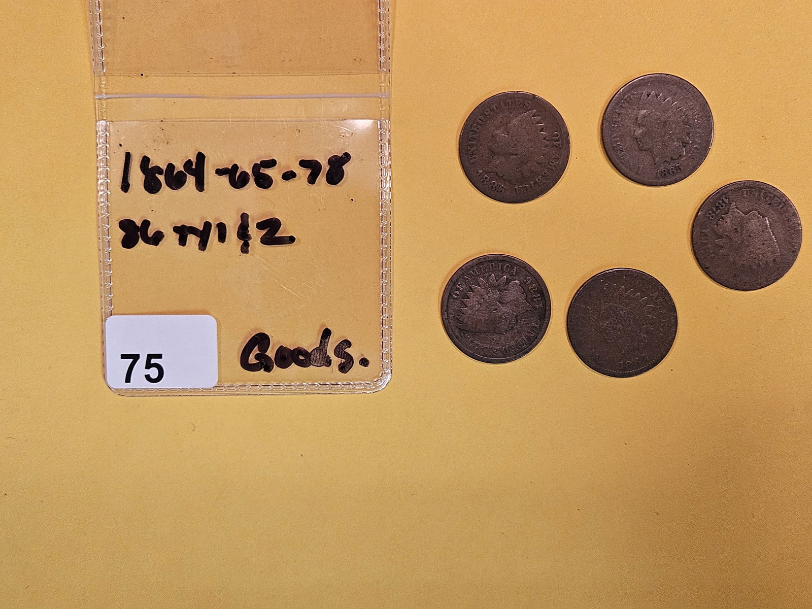 Five better date Indian Cents in Good (1 of 2)