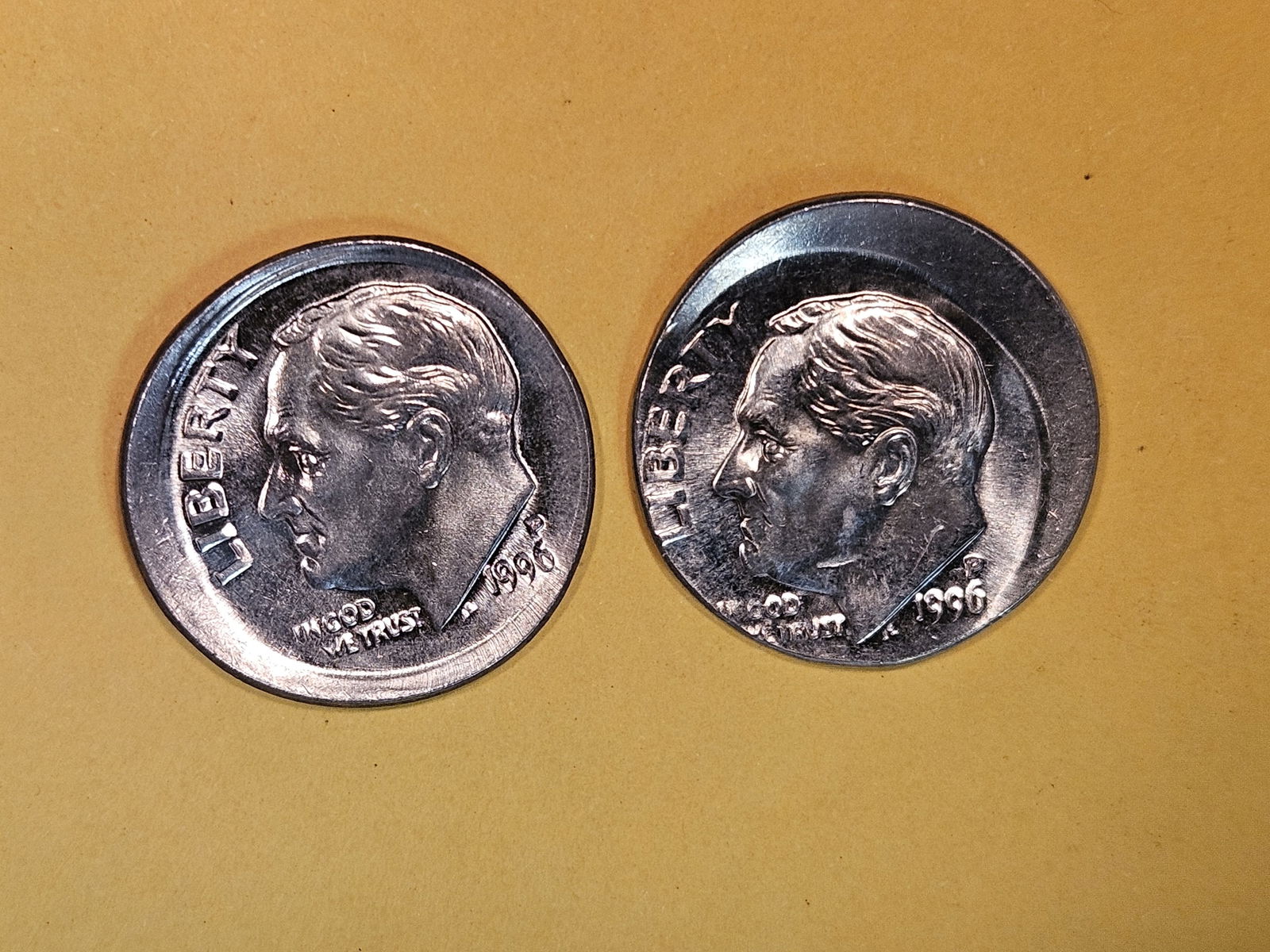MINT ERRORS! Two Brilliant Uncirculated Roosevelt Dimes (1 of 4)