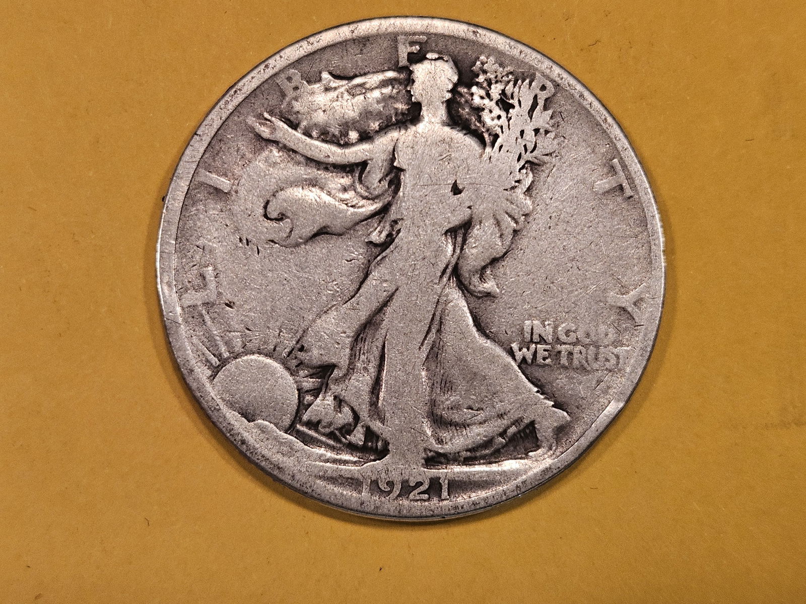 Semi-Key 1921 Walking Liberty Half Dollar (1 of 3)