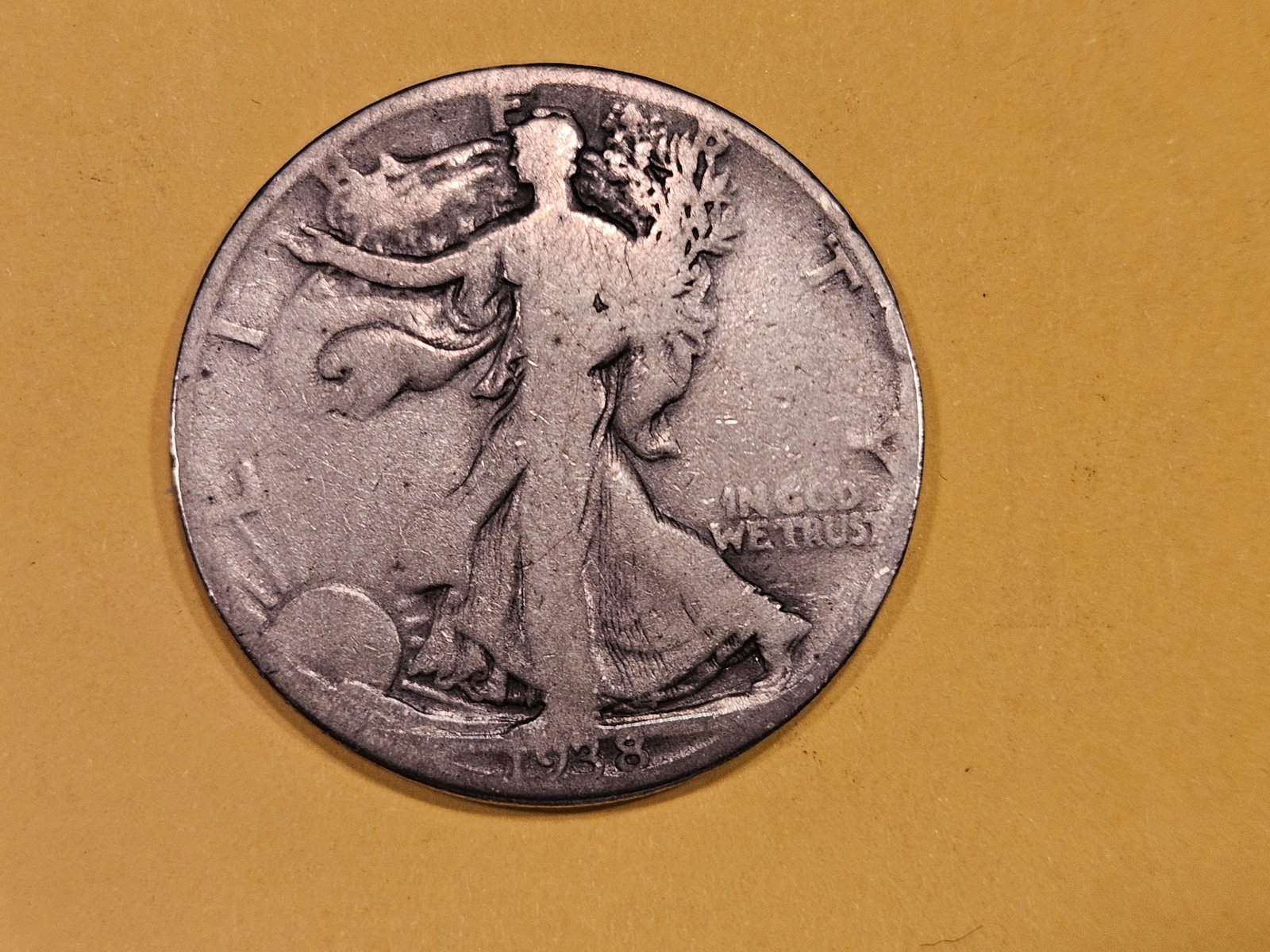 * KEY DATE * 1938-D Walking Liberty Half Dollar: In Very Good