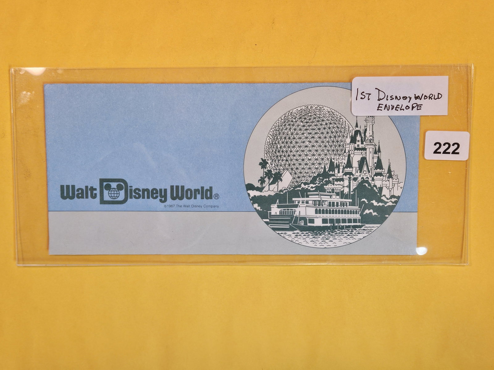 DISNEY DOLLAR Envelope!: Crisp Uncirculated. First Disney World Envelope. Scarce. Envelope only