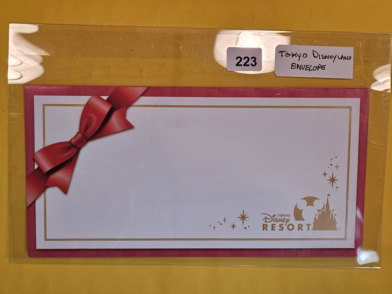 DISNEY DOLLAR Envelope!: Crisp Uncirculated. Tokyo DisneyLand Envelope. Scarce. Envelope only