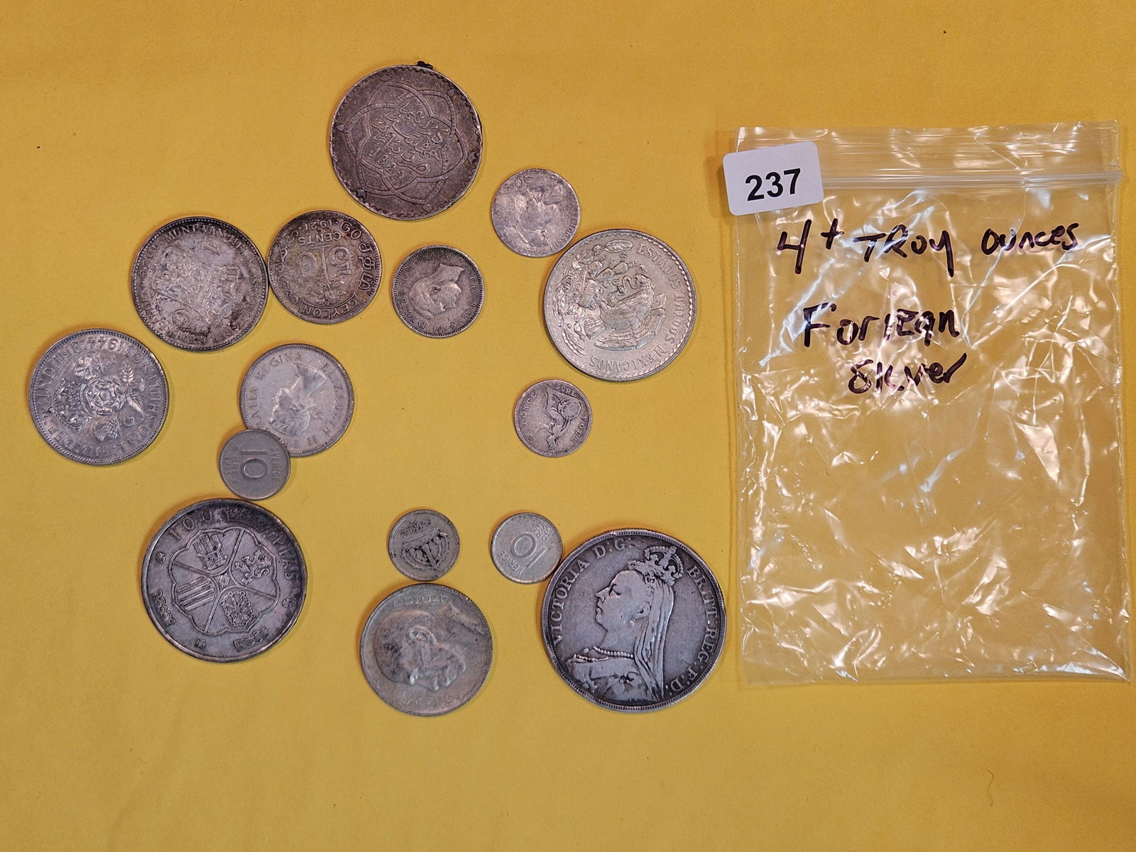 Little bag of mixed, Silver, World coins (1 of 2)