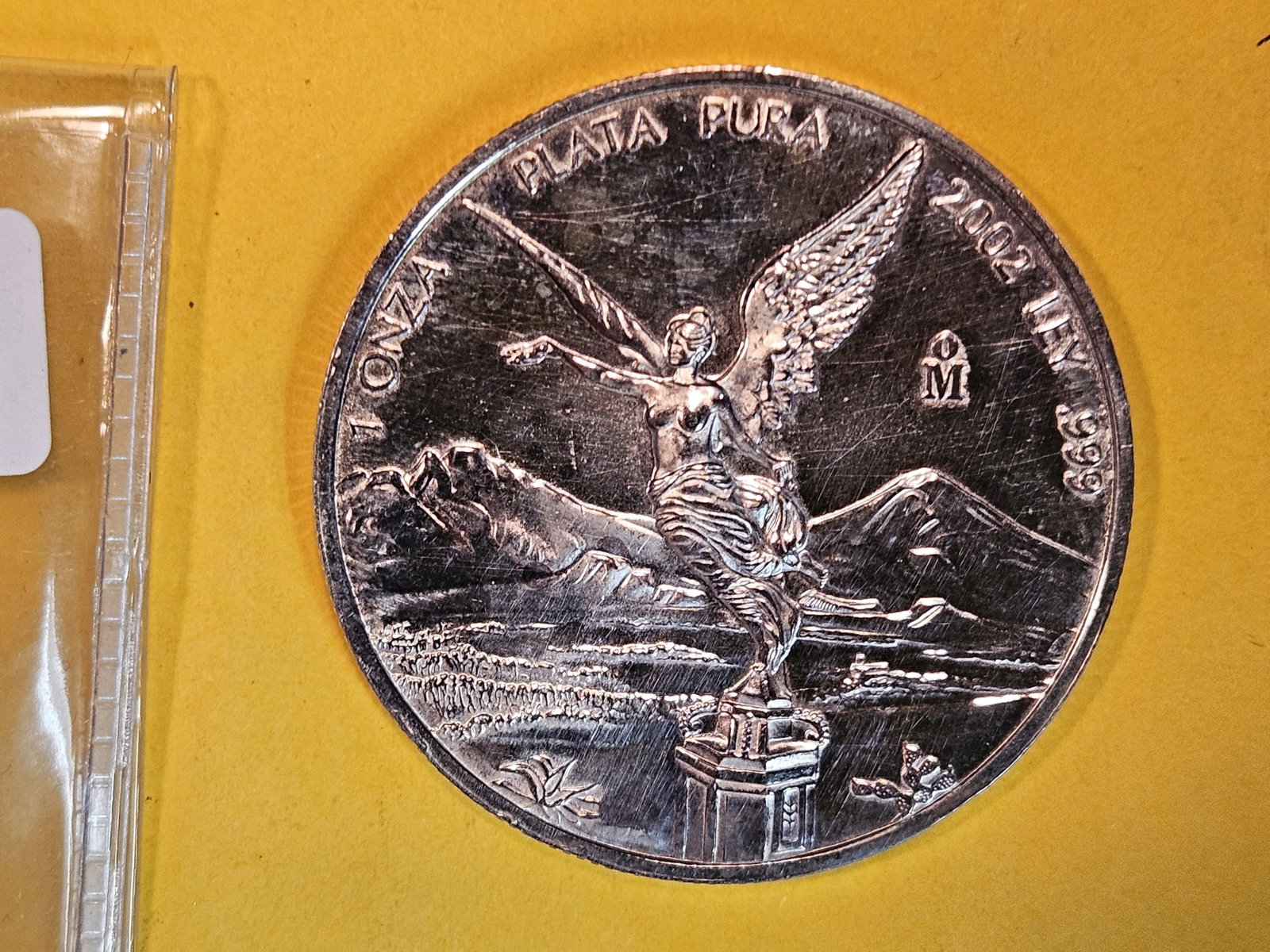Proof 2002 Mexico silver one Onza: Libertad. Impaired Proof
